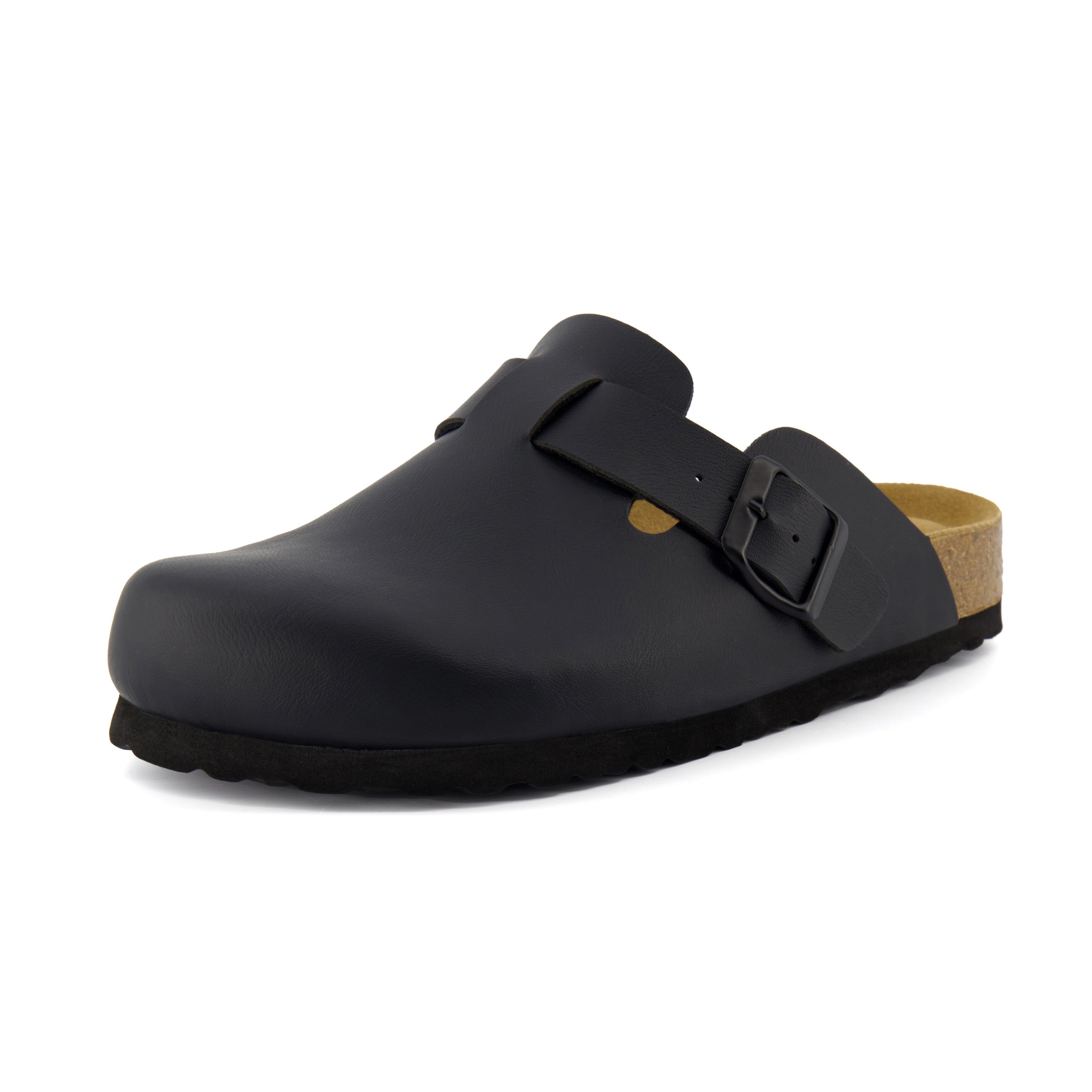 Hana Cork Footbed Clog Black