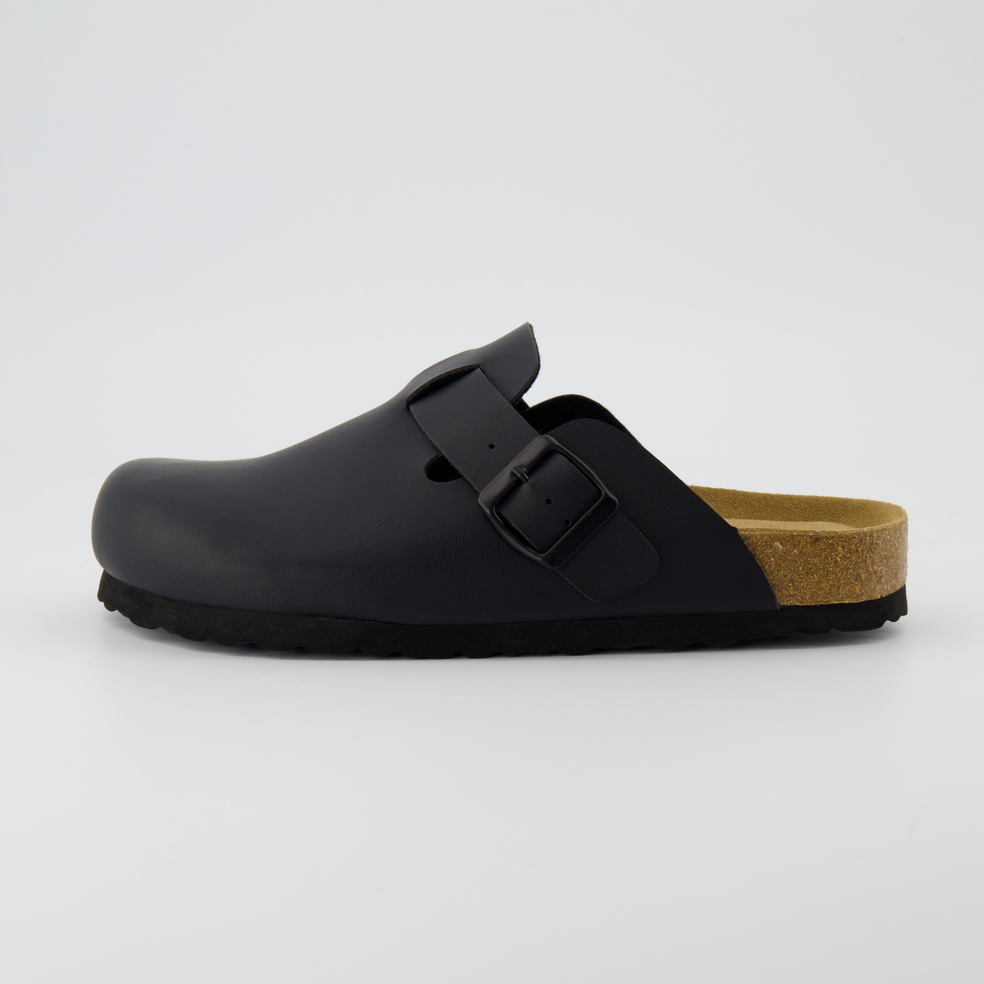 Hana Cork Footbed Clog Black