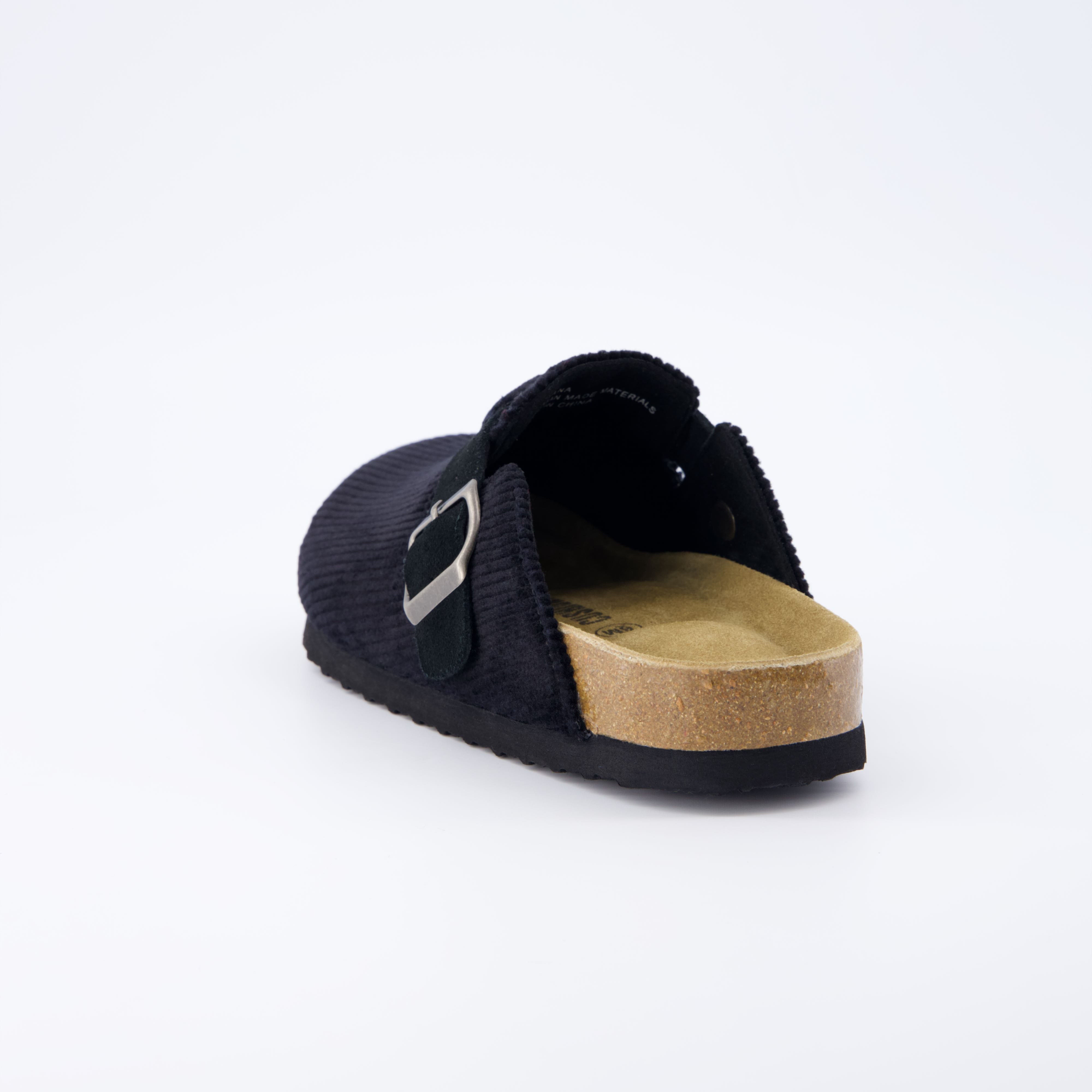 Hana Cork Footbed Clog Black Corduroy Medium