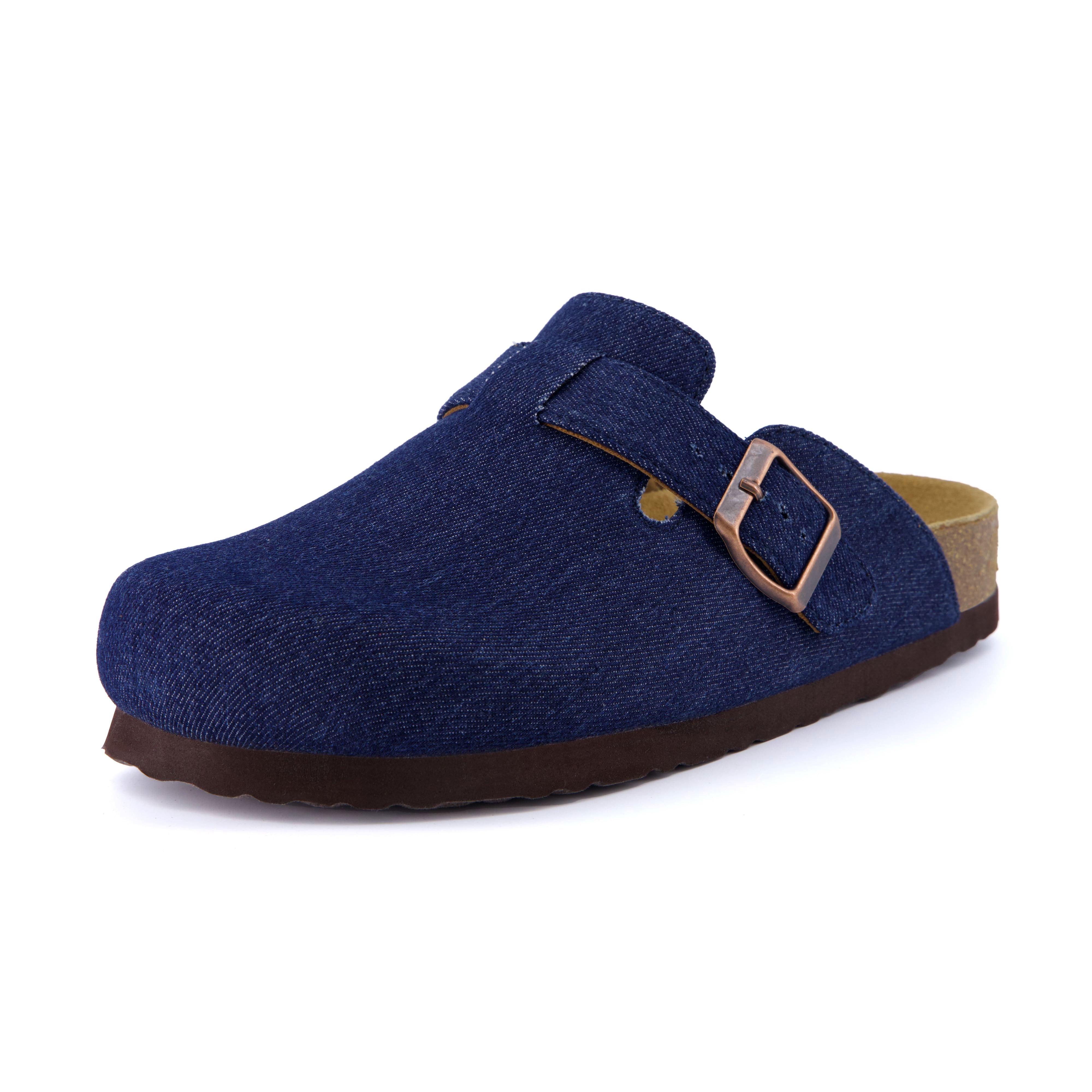 Hana Cork Footbed Clog Dark Denim