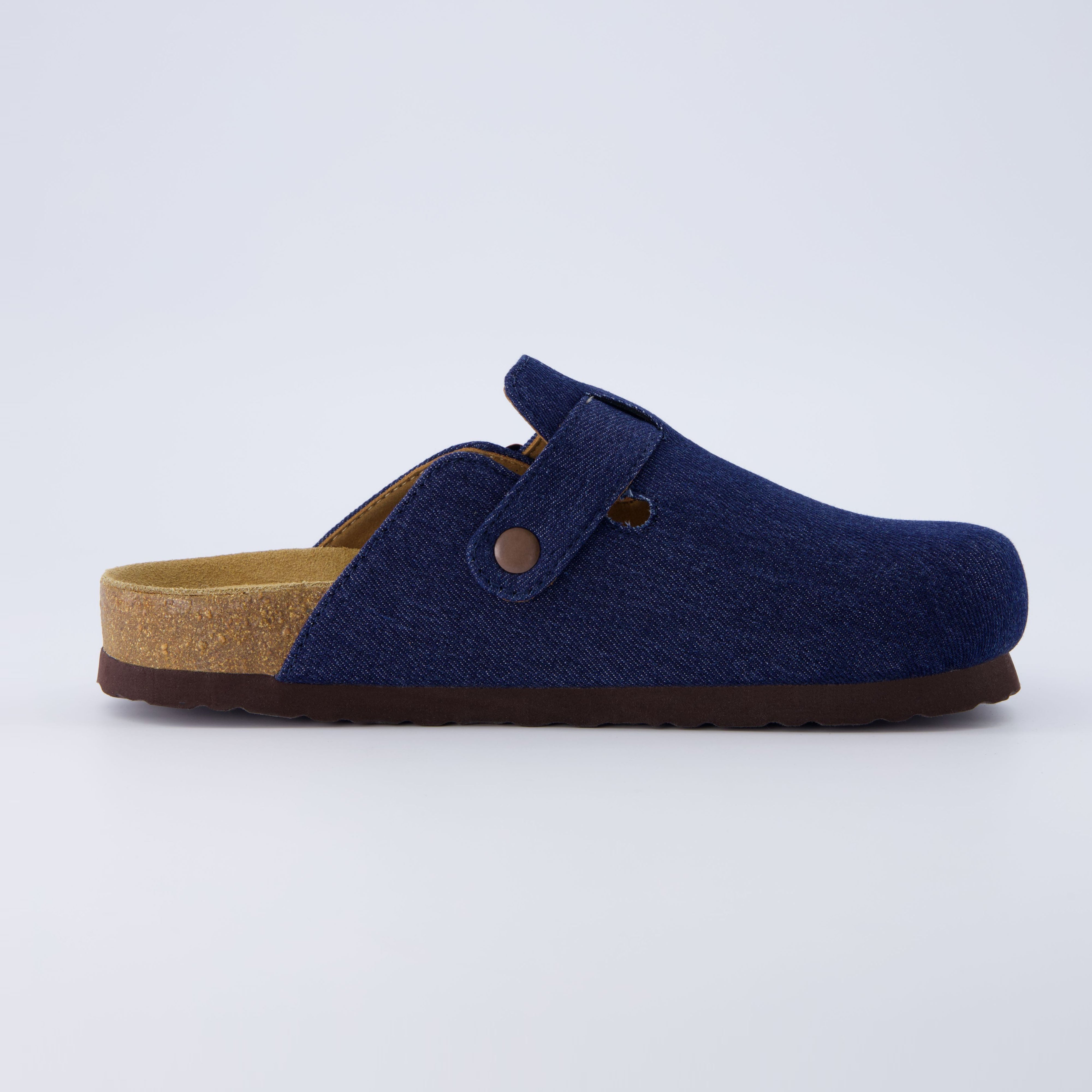 Hana Cork Footbed Clog Dark Denim
