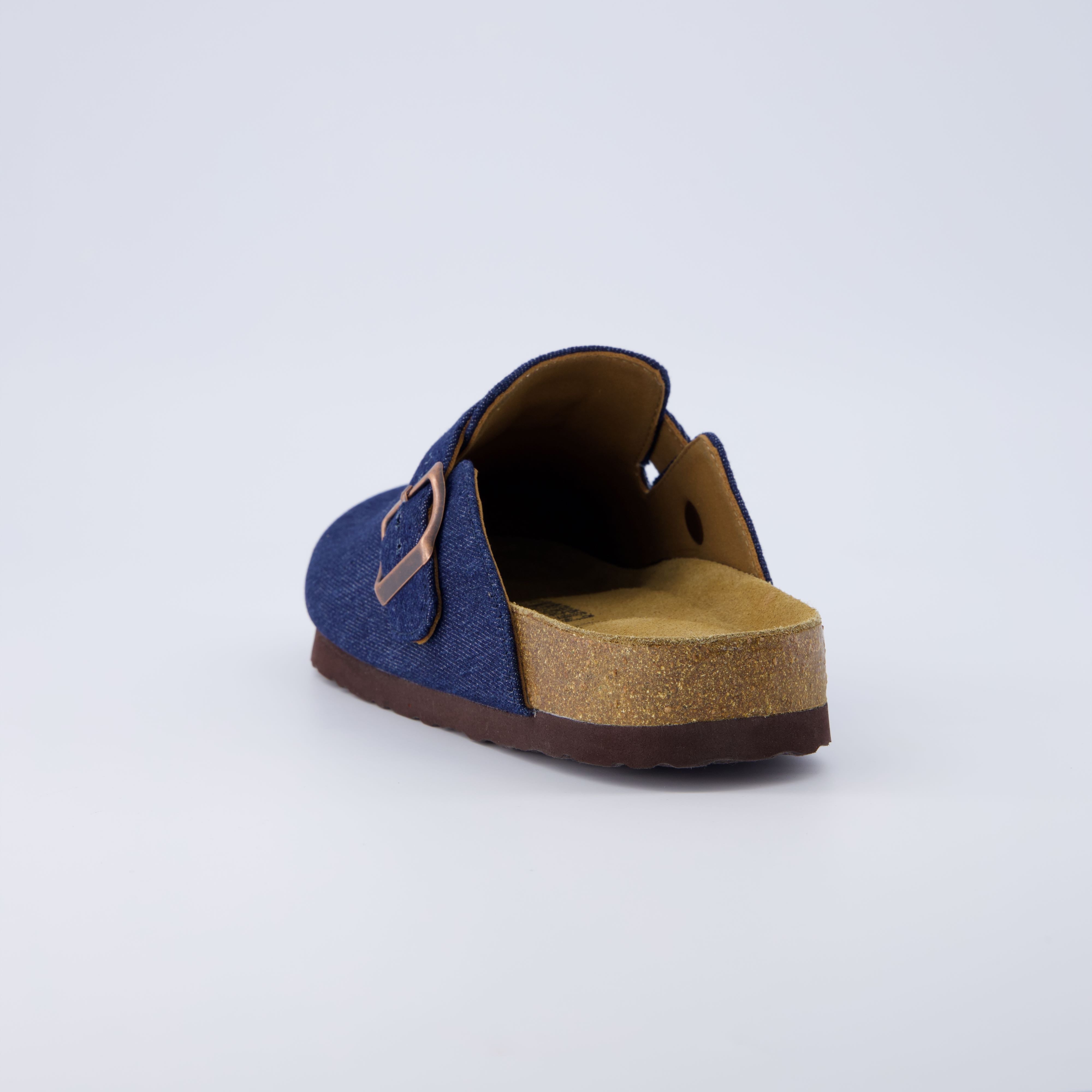 Hana Cork Footbed Clog Dark Denim