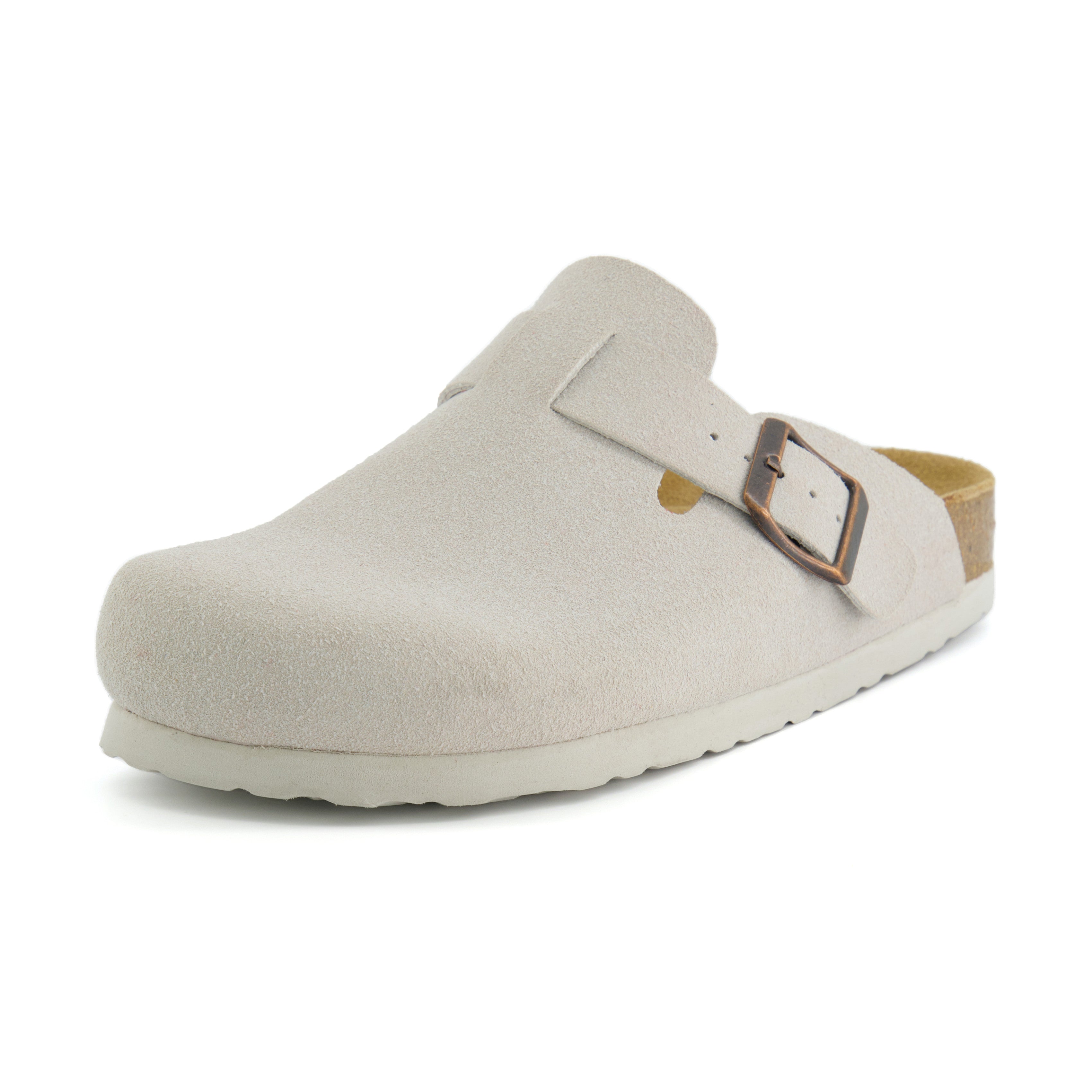 Hana Cork Footbed Clog Ivory Suede