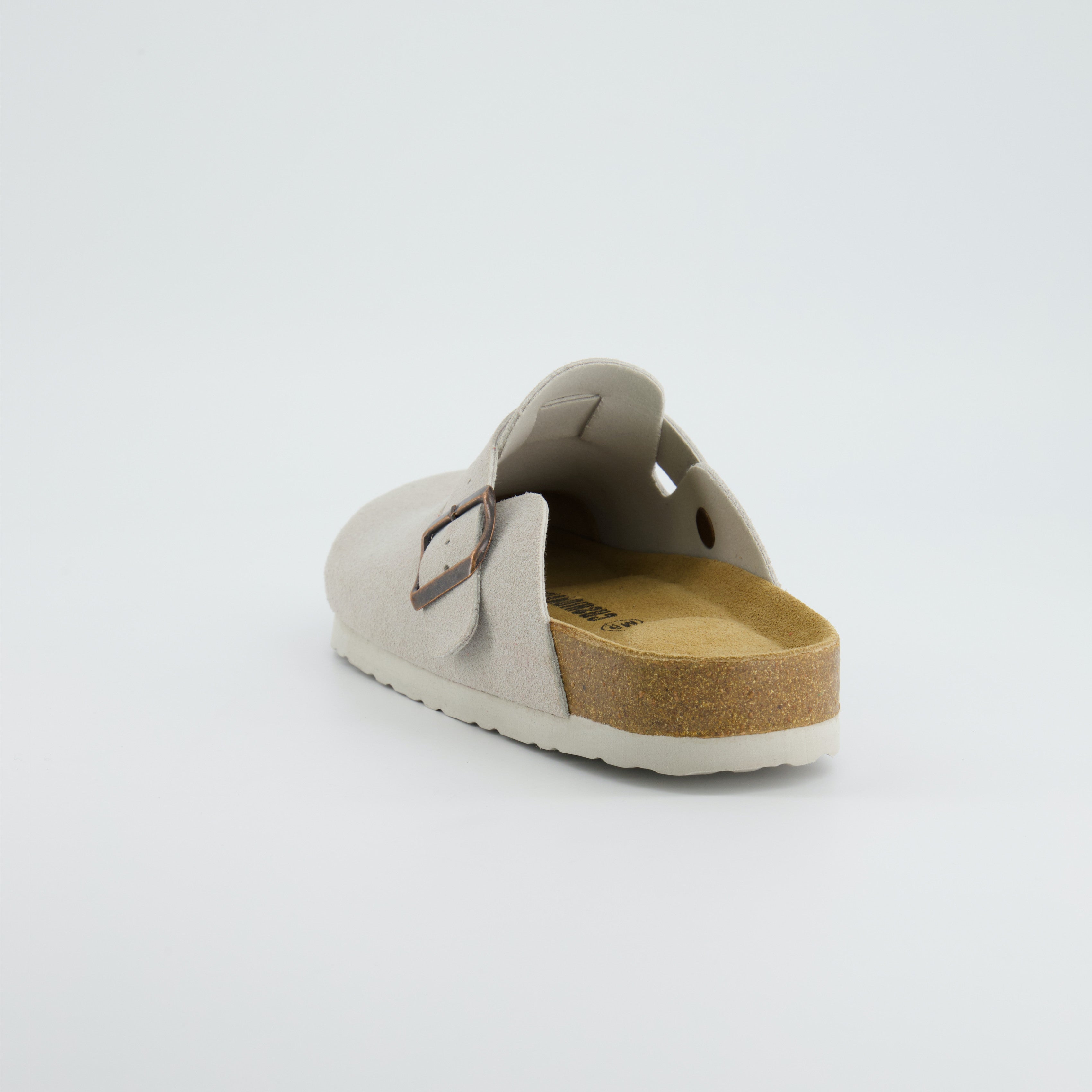 Hana Cork Footbed Clog Ivory Suede