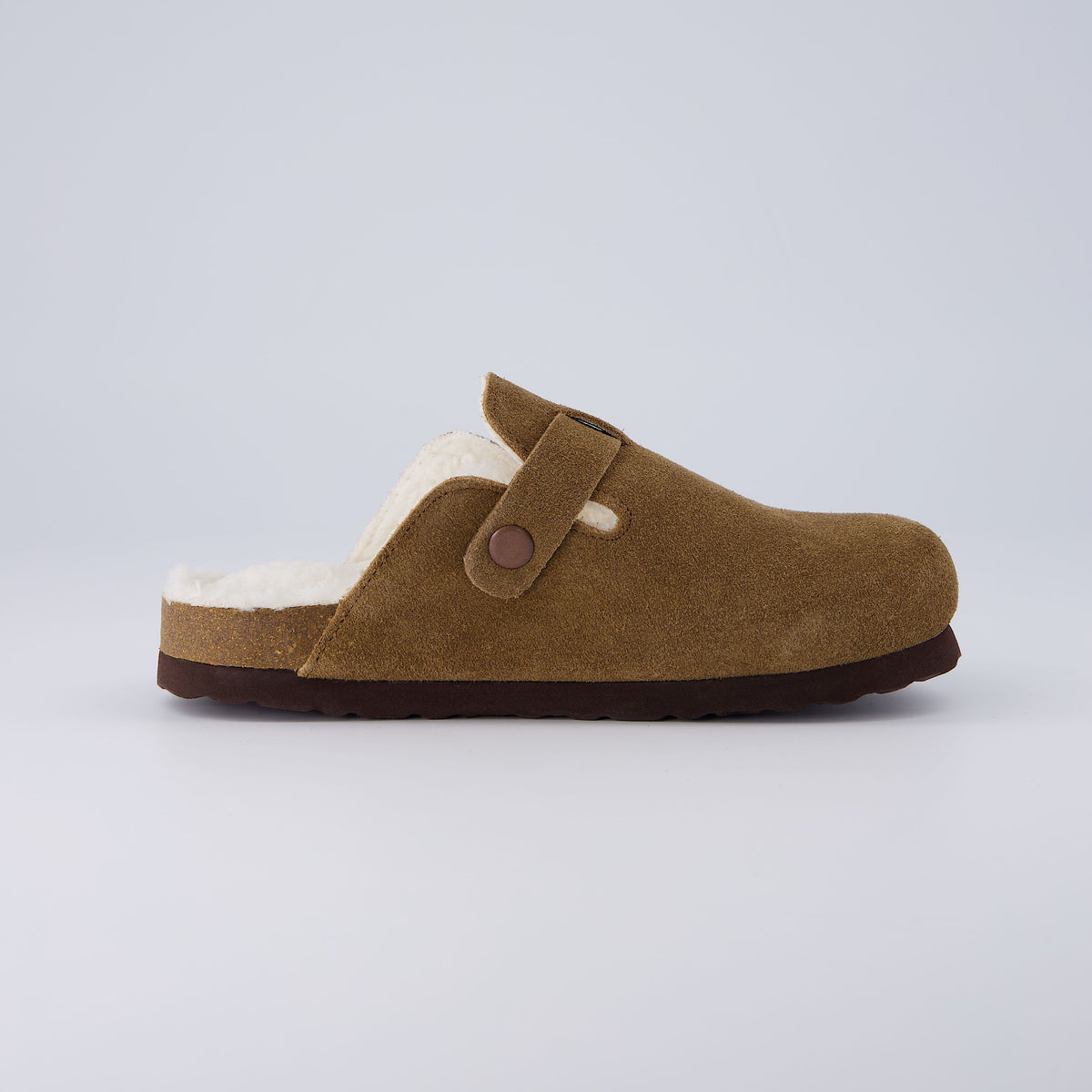 Hana-K Fur Lined Clog Brown Medium