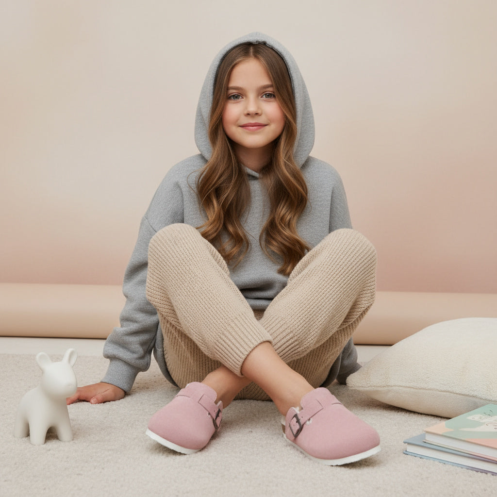 Hana-K Fur Lined Clog Pink Medium