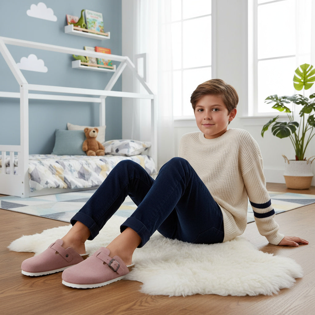 Hana-K Fur Lined Clog Taupe Medium