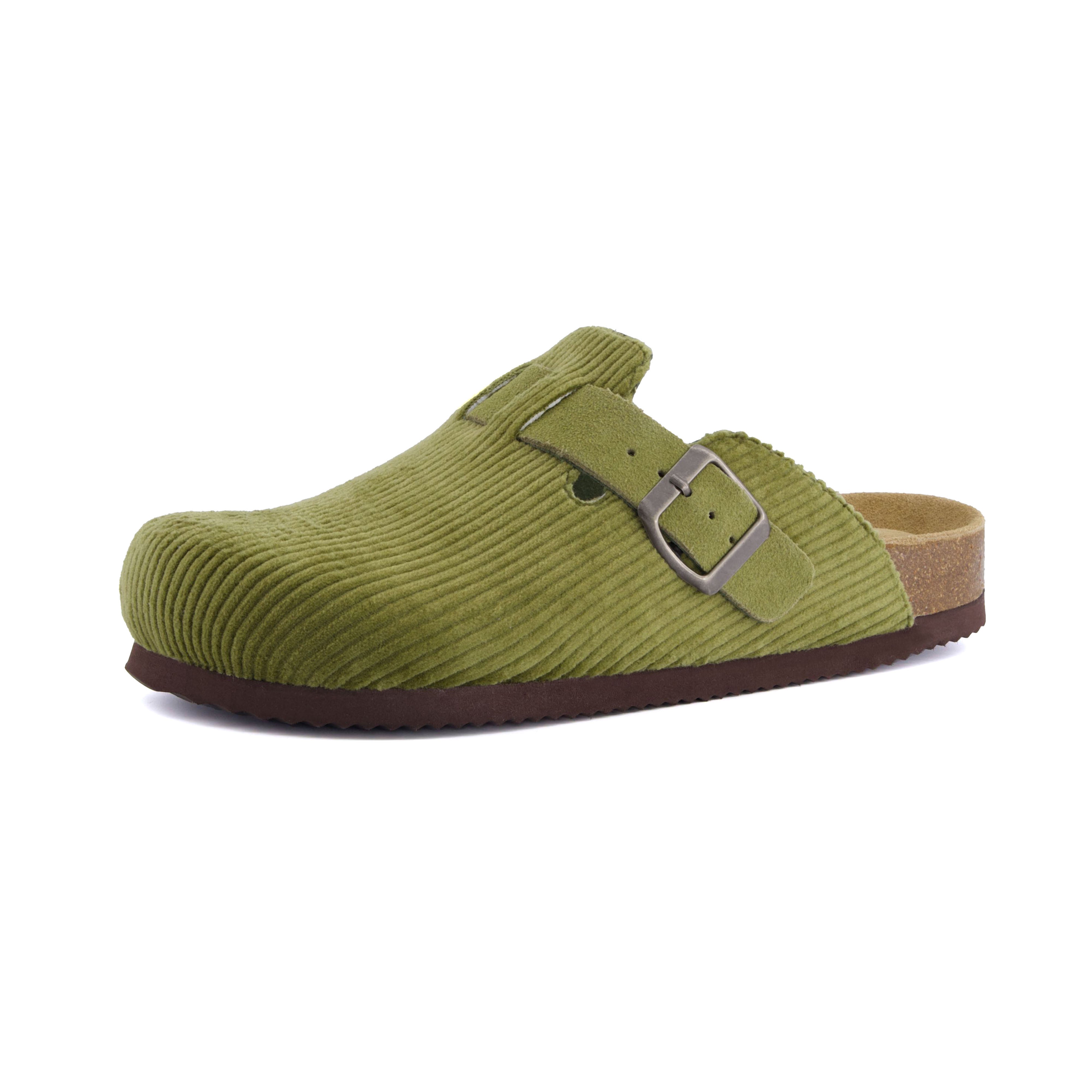 Hana Cork Footbed Clog Khaki Corduroy Medium