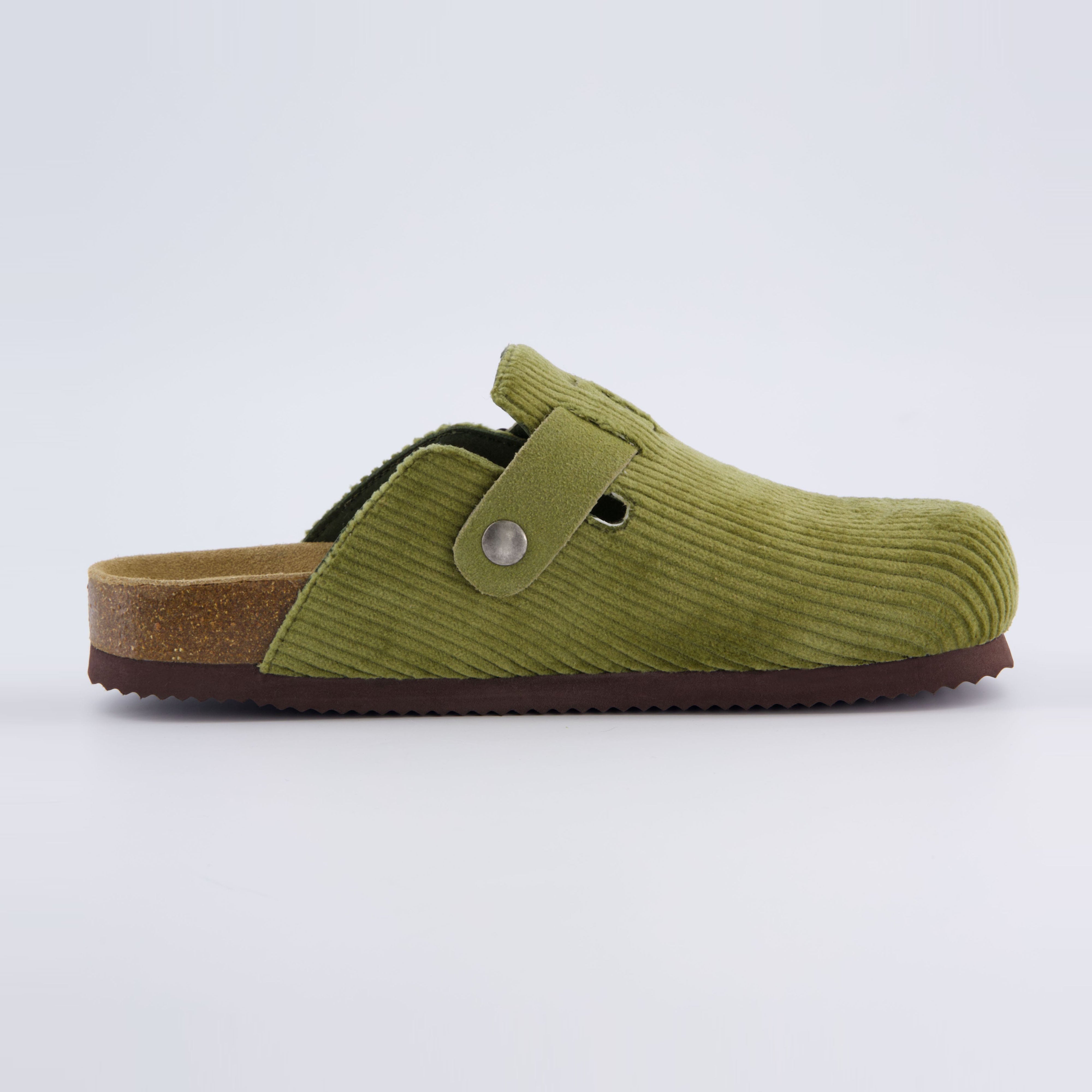 Hana Cork Footbed Clog Khaki Corduroy Medium