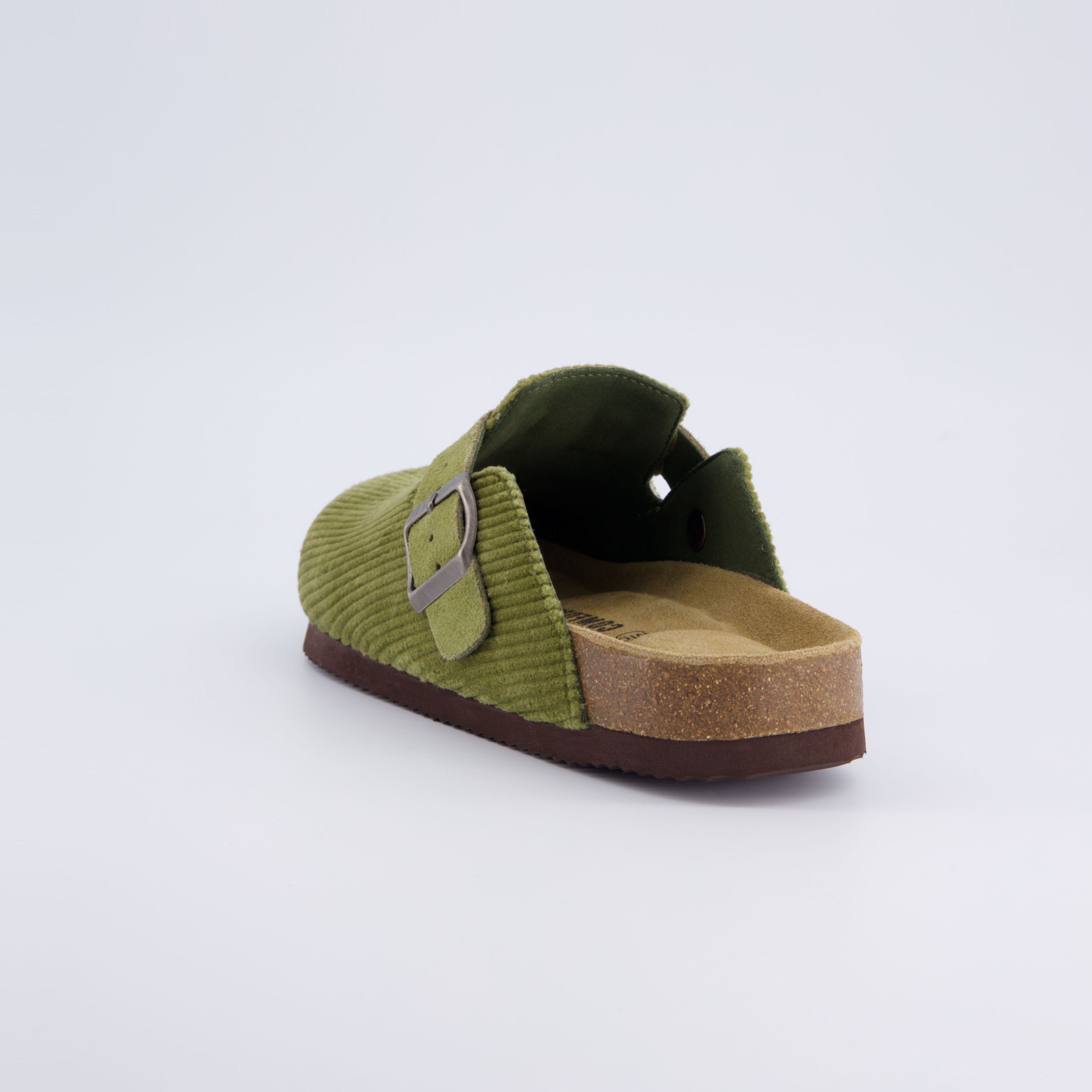 Hana Cork Footbed Clog Khaki Corduroy Medium