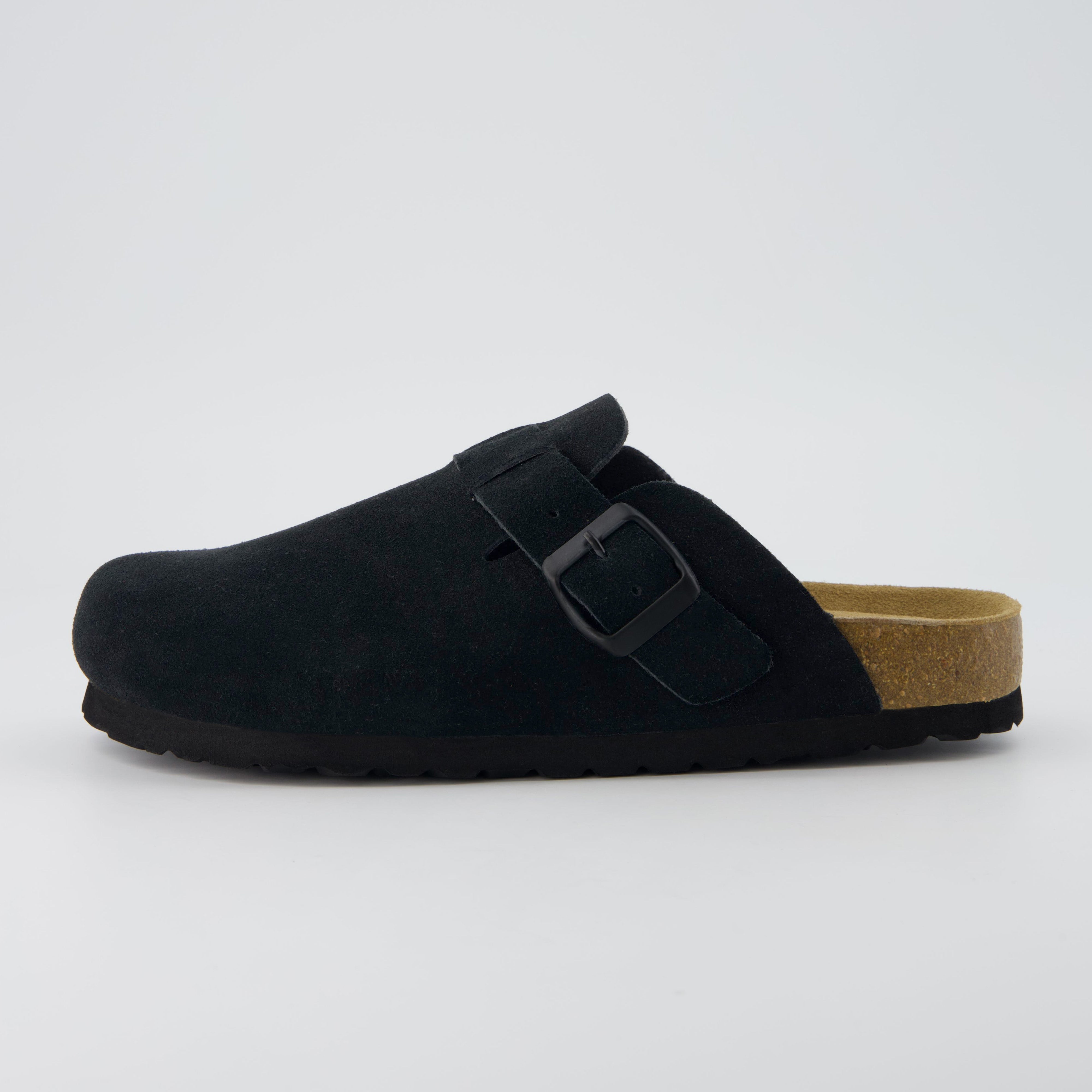 Hana Leather Clog Black
