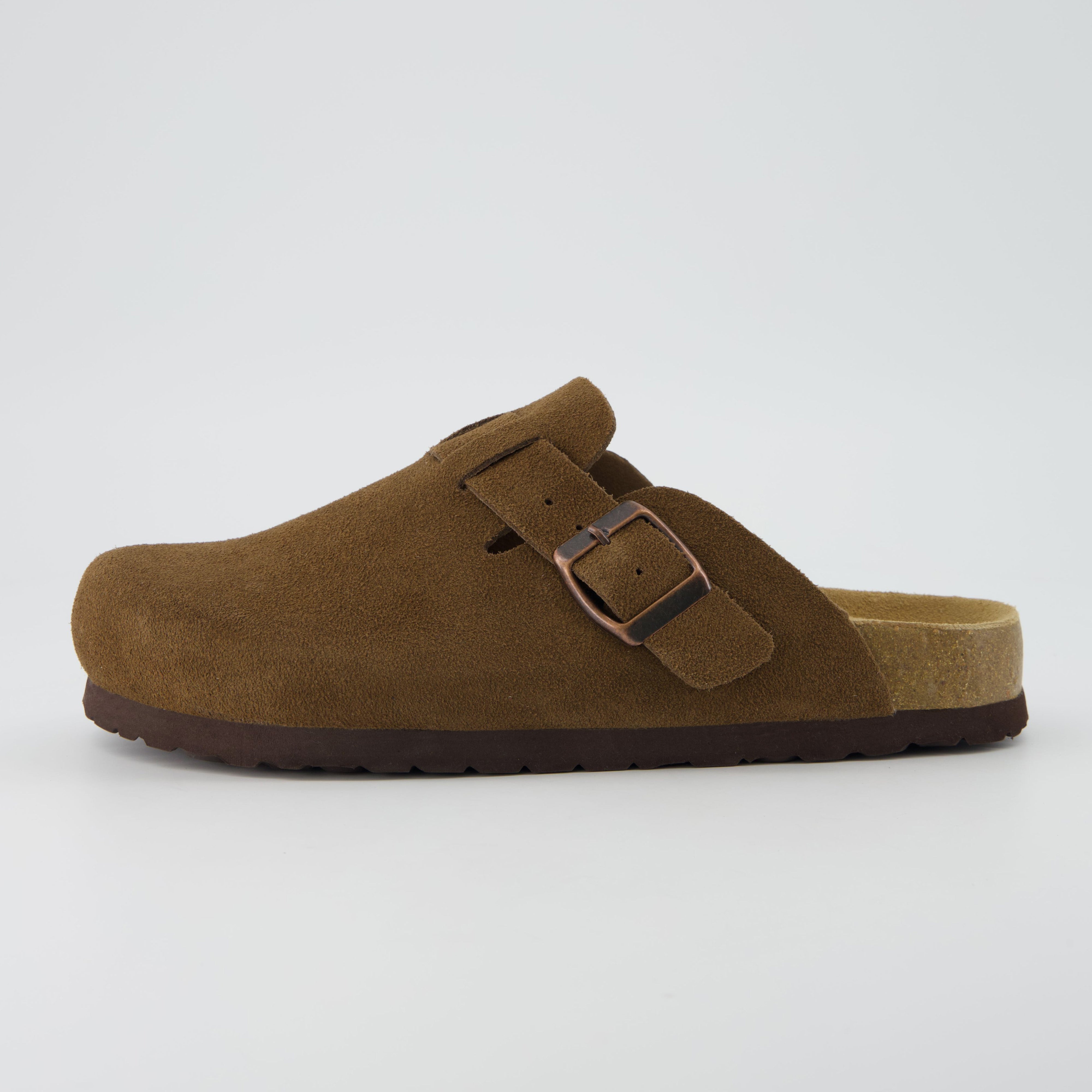 Hana Leather Clog Brown