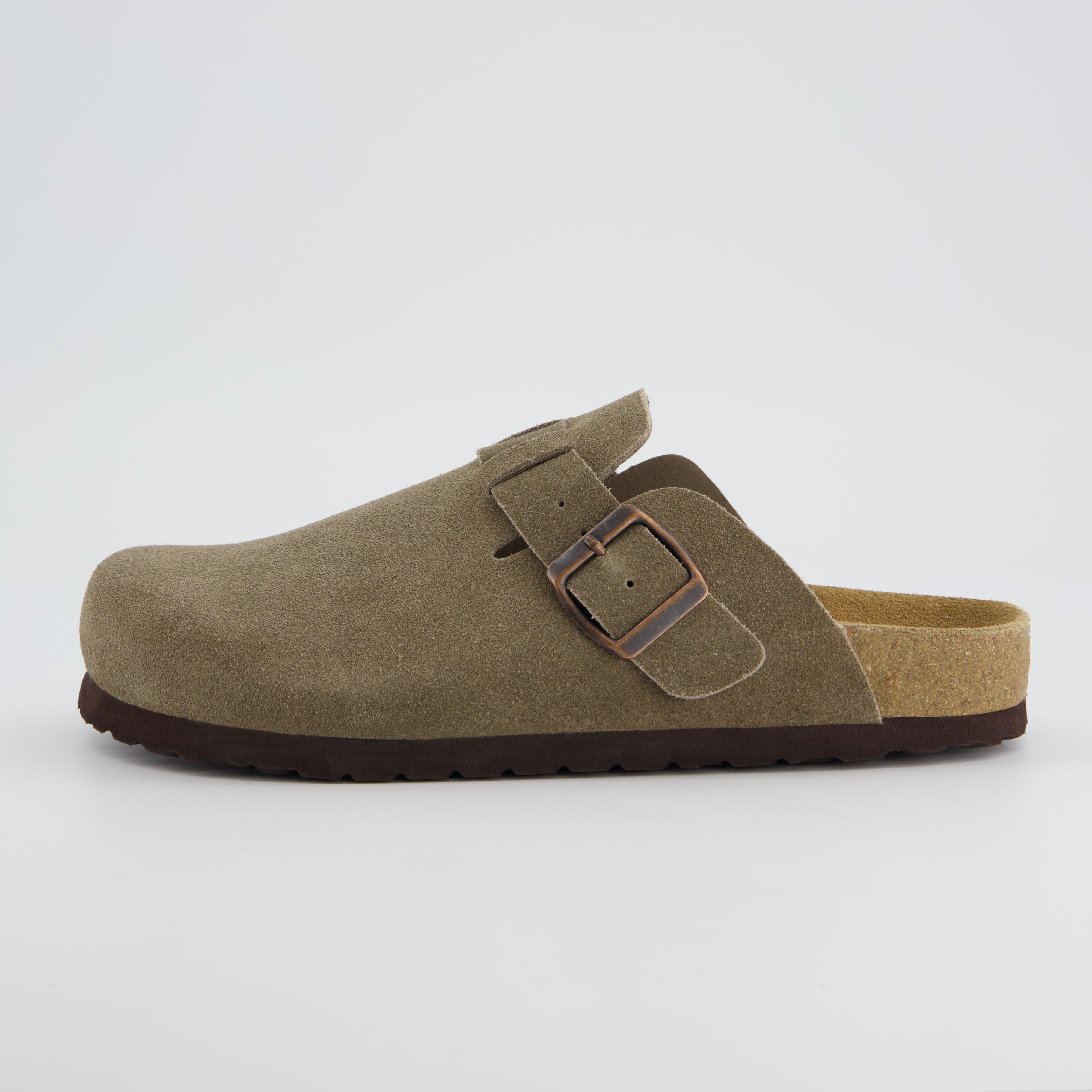 Hana Leather Clog Moss