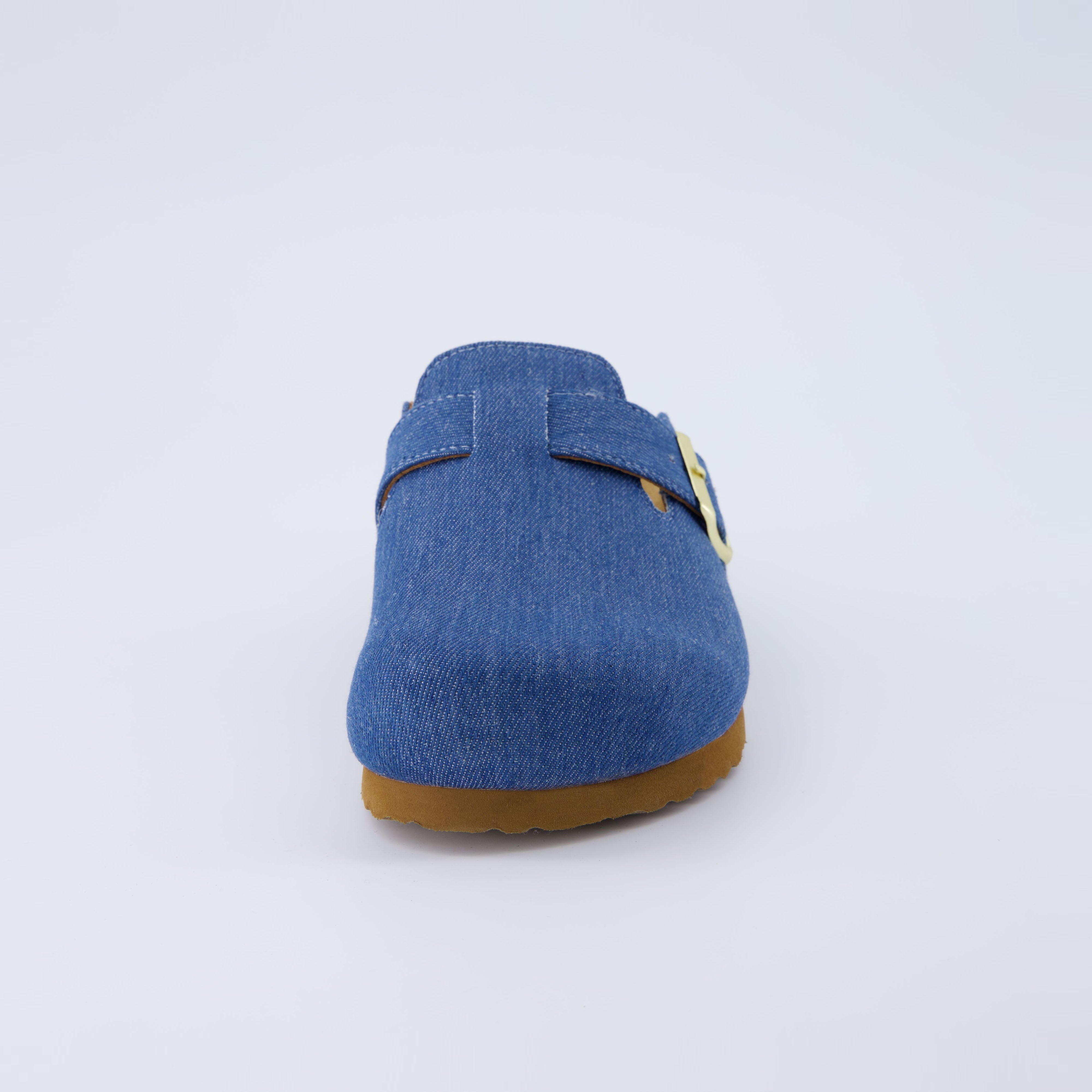 Hana Cork Footbed Clog Light Denim