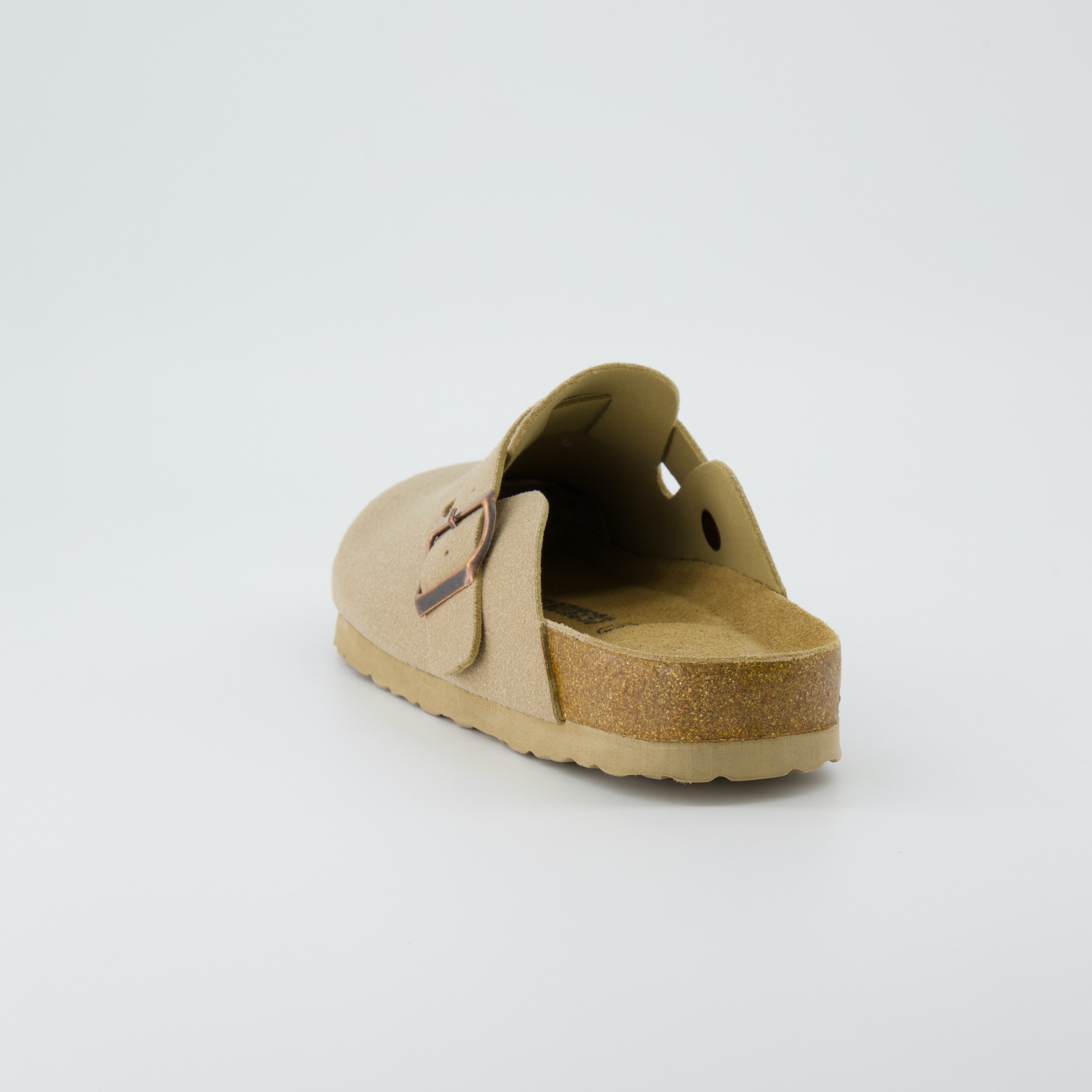 Hana Cork Footbed Clog Sand Suede