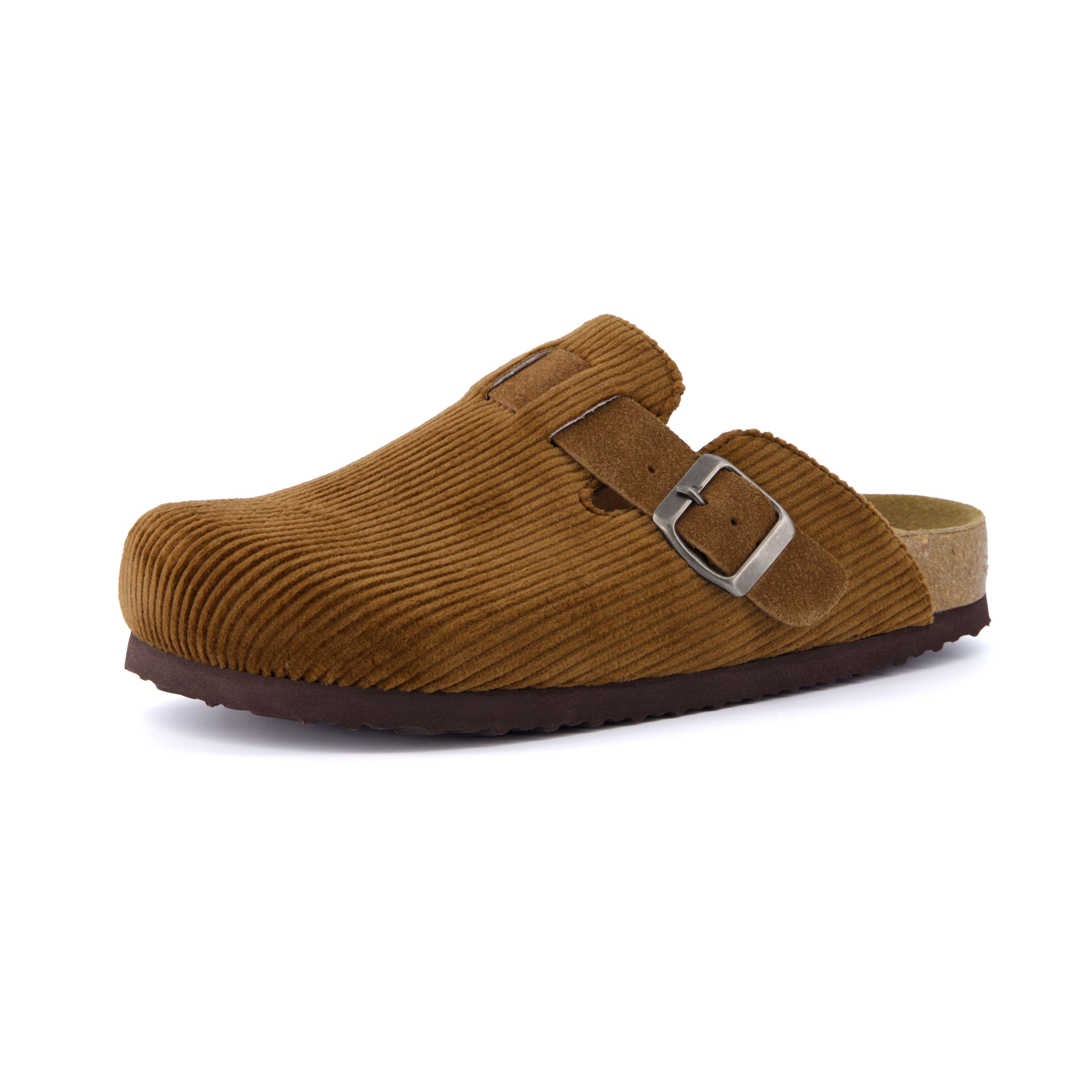 Hana Cork Footbed Clog Tan Corduroy Medium