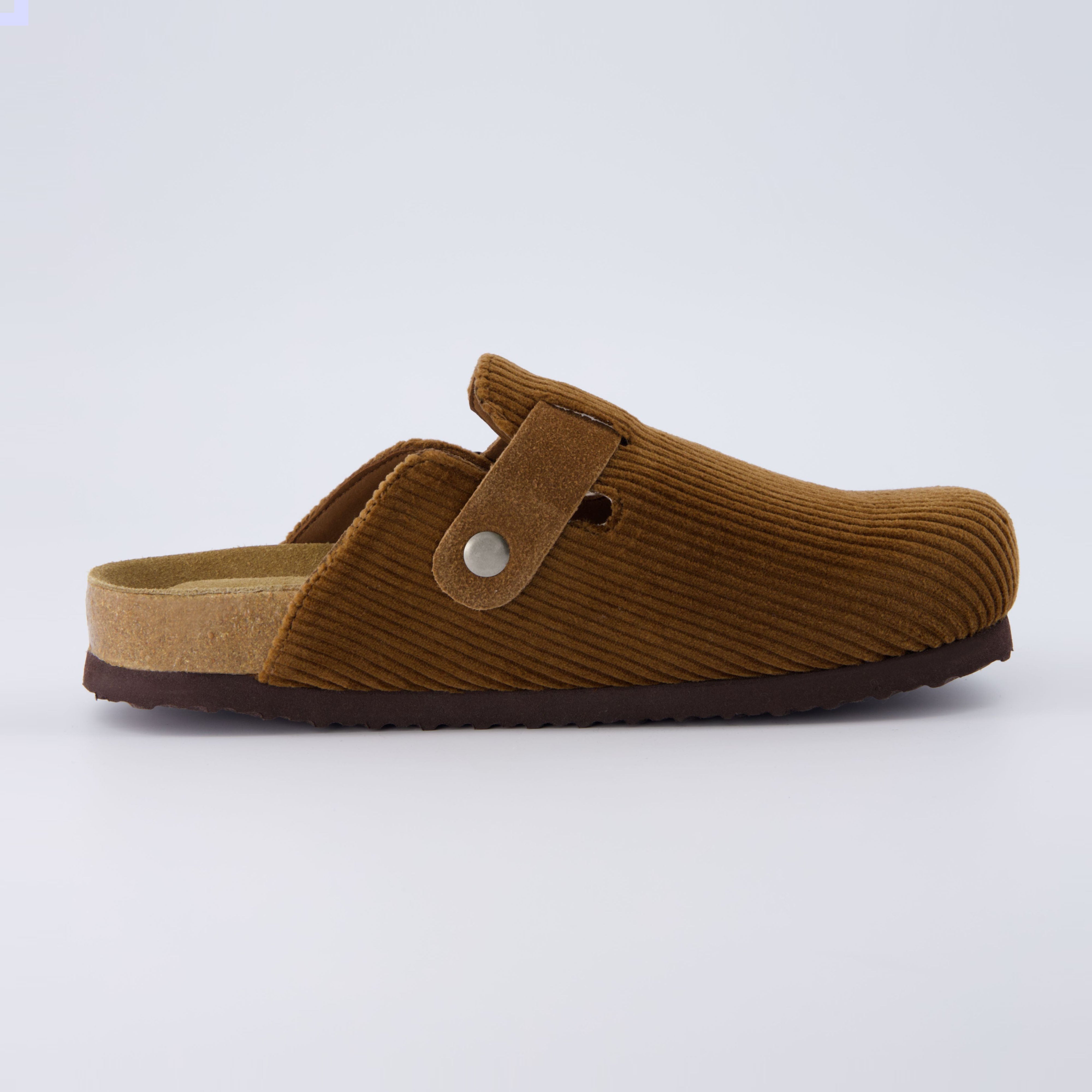 Hana Cork Footbed Clog Tan Corduroy Medium