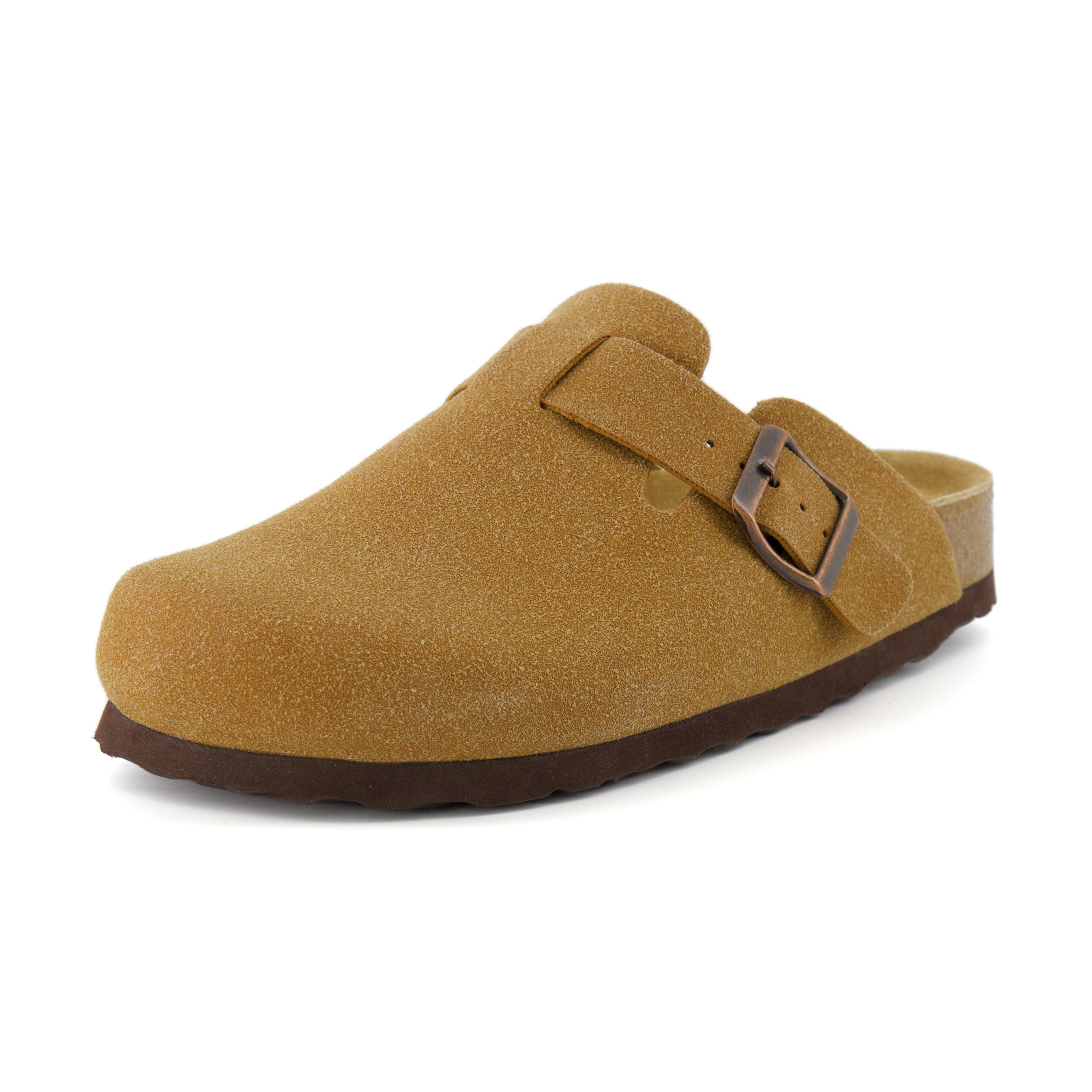 Hana Cork Footbed Clog Tan Suede