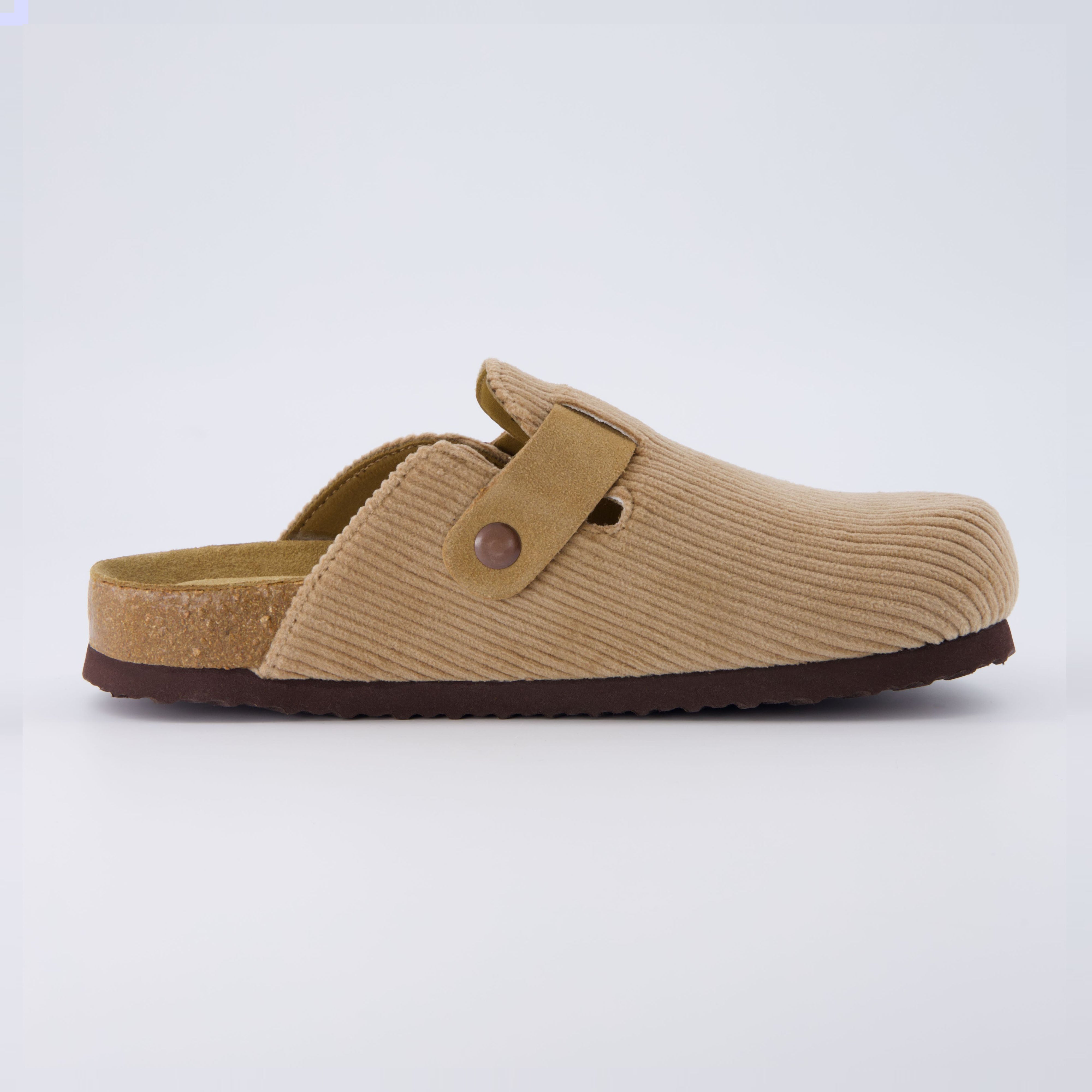 Hana Cork Footbed Clog Taupe Corduroy Medium