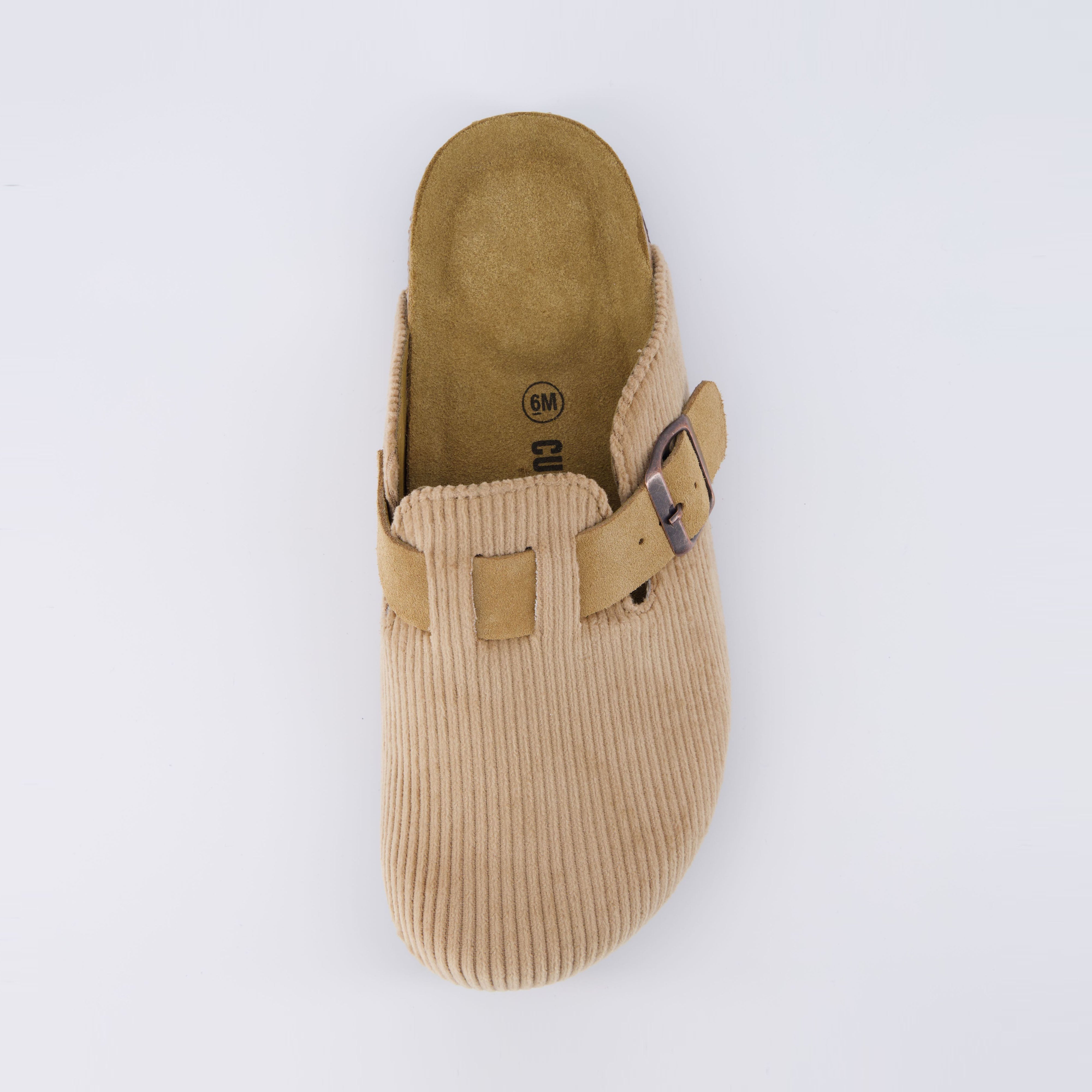 Hana Cork Footbed Clog Taupe Corduroy Medium