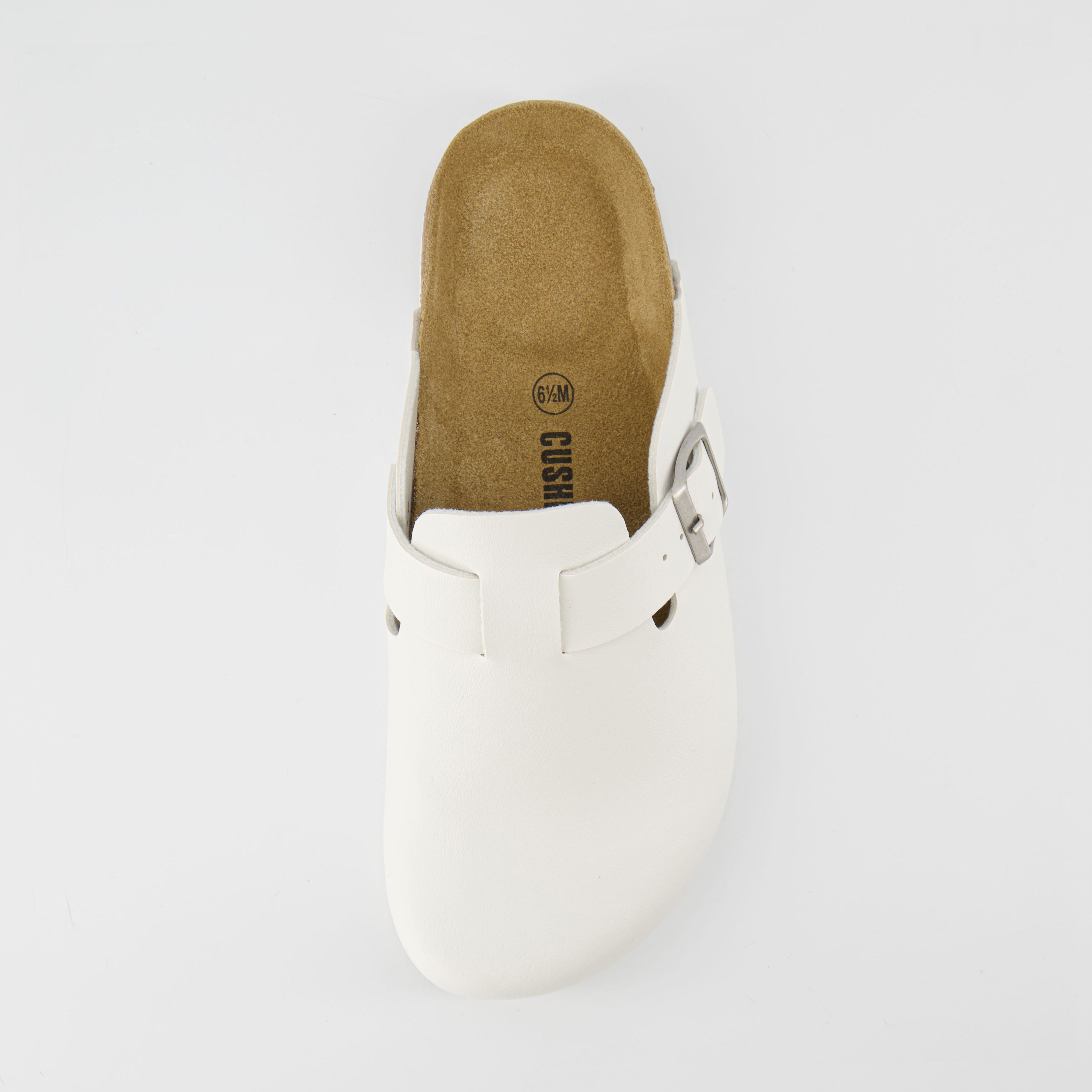 Hana Cork Footbed Clog White