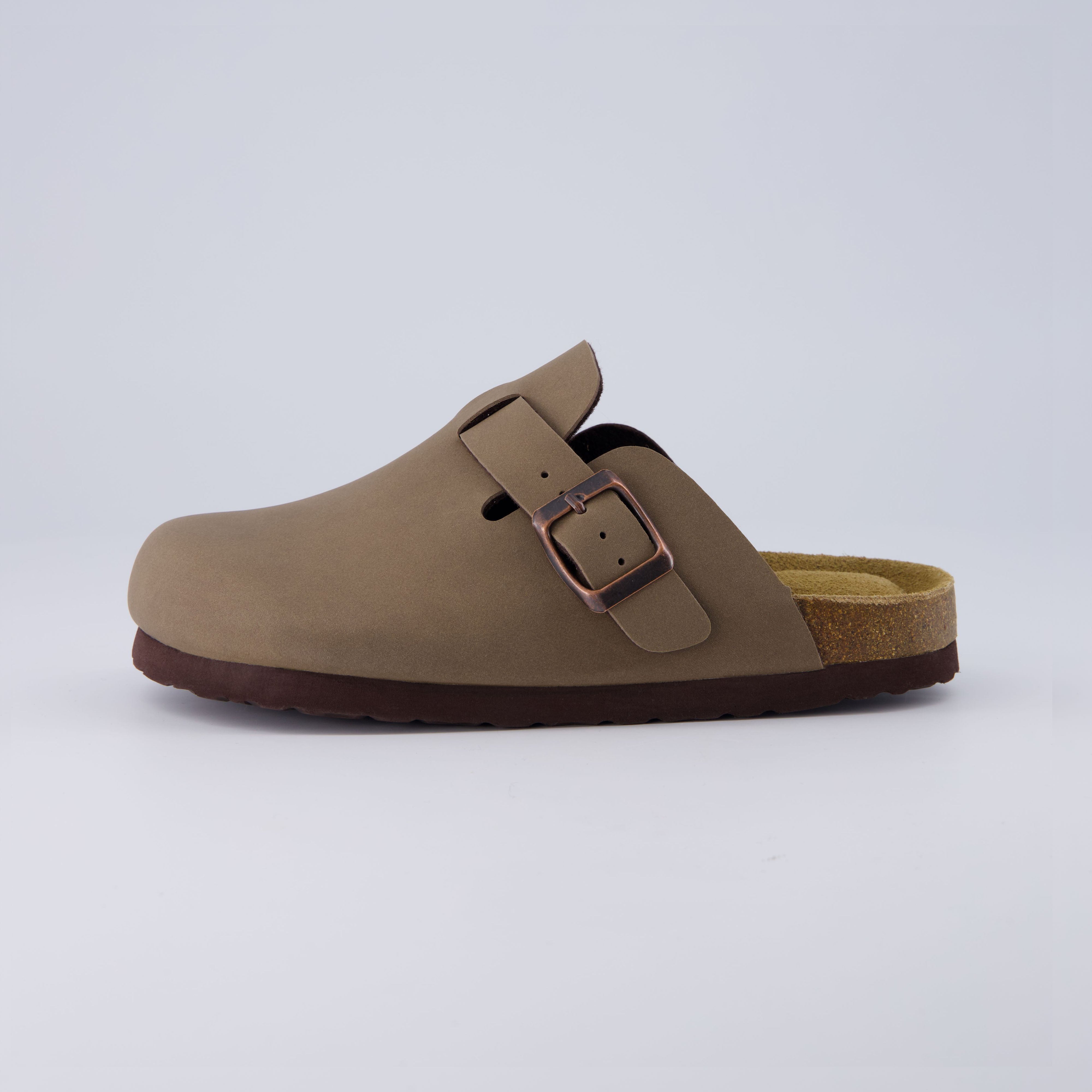 Hana-K Cork Footbed Clog Brown Nubuck