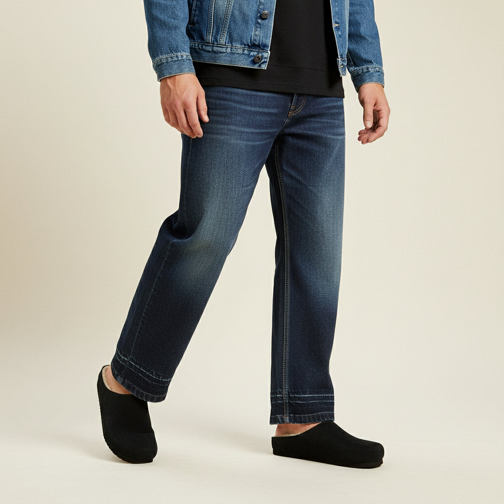 Heath-Fur Men's Slippers Black Medium