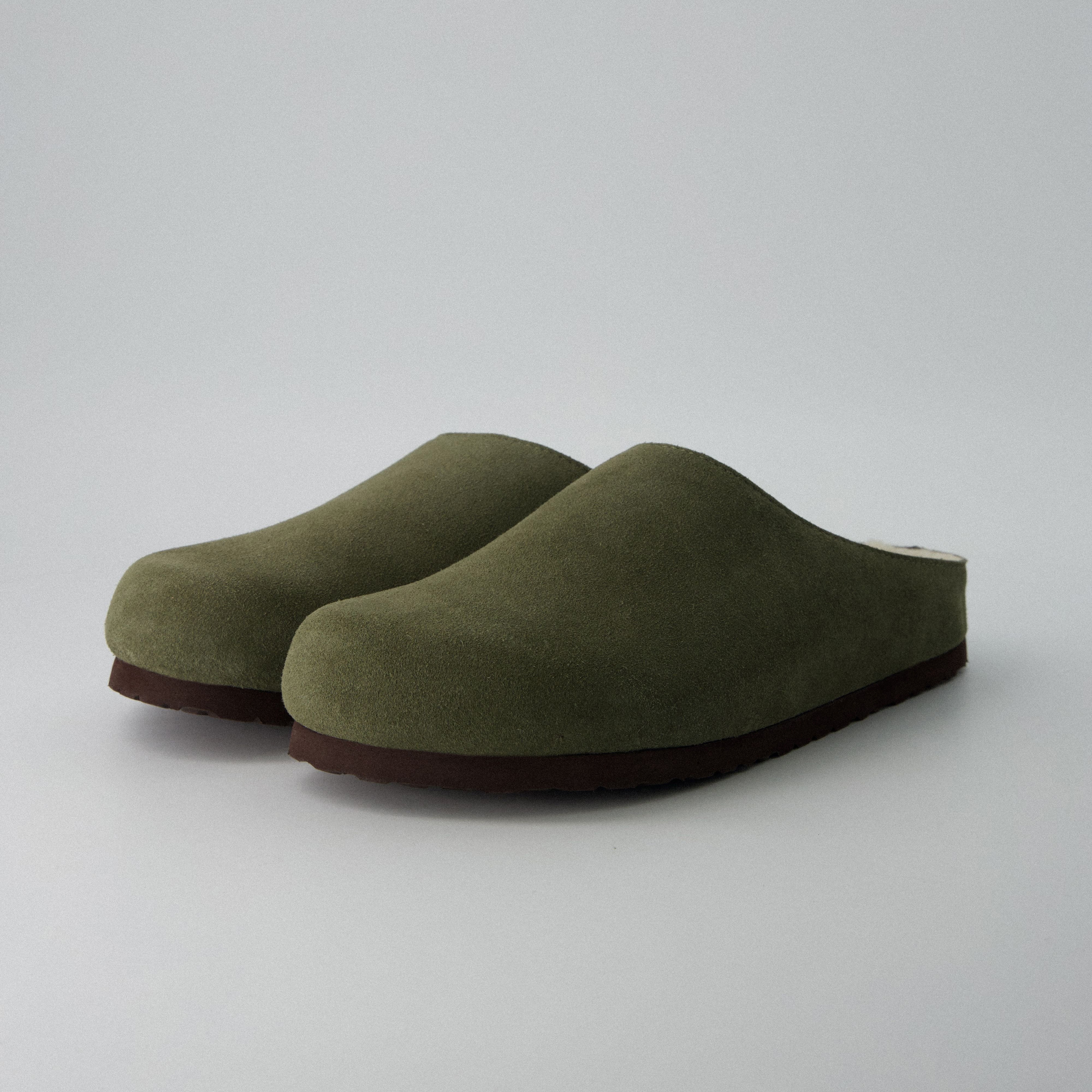 Heath-Fur Men's Slippers Olive Medium