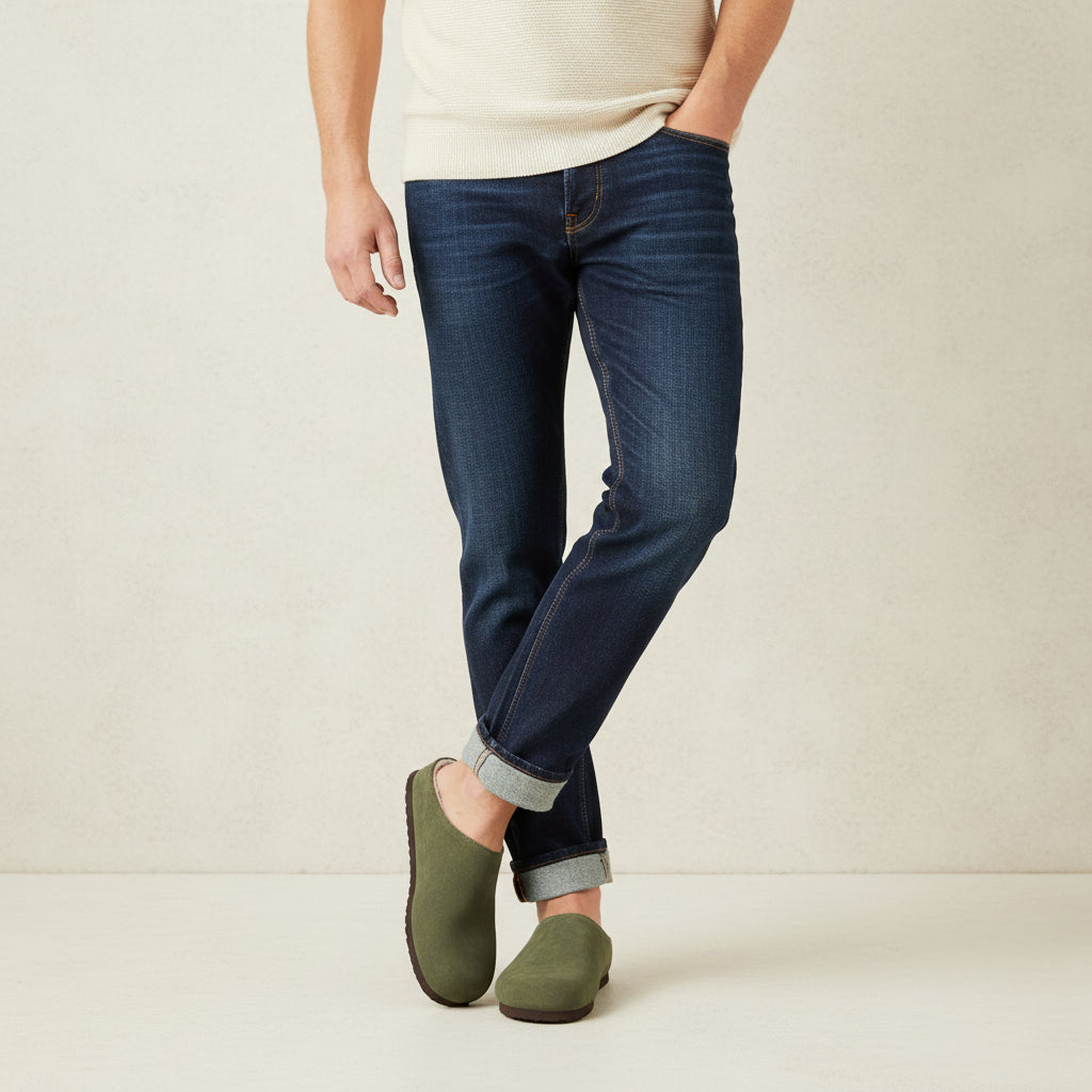 Heath-Fur Men's Slippers Olive Medium