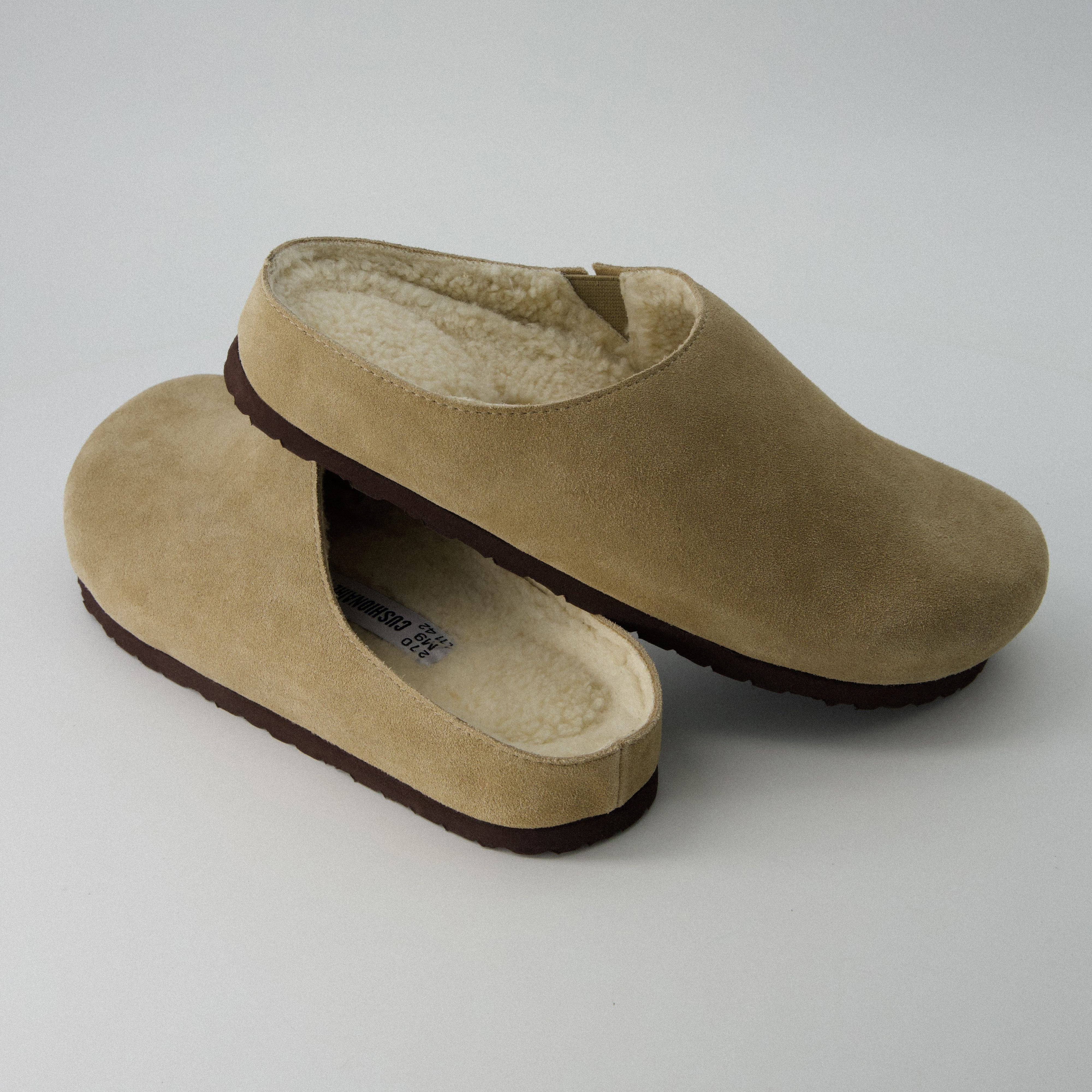Heath-Fur Men's Slippers Taupe Medium