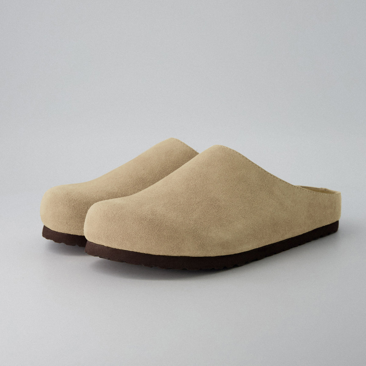 Heath Men's Leather Clogs Taupe Medium