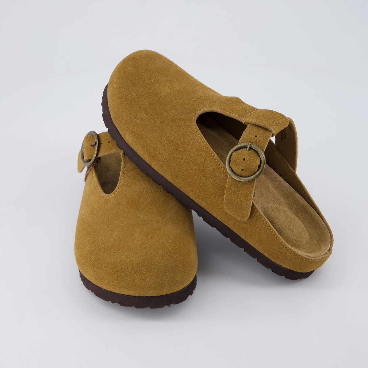 Heddy Suede Kids Clogs Chestnut Medium