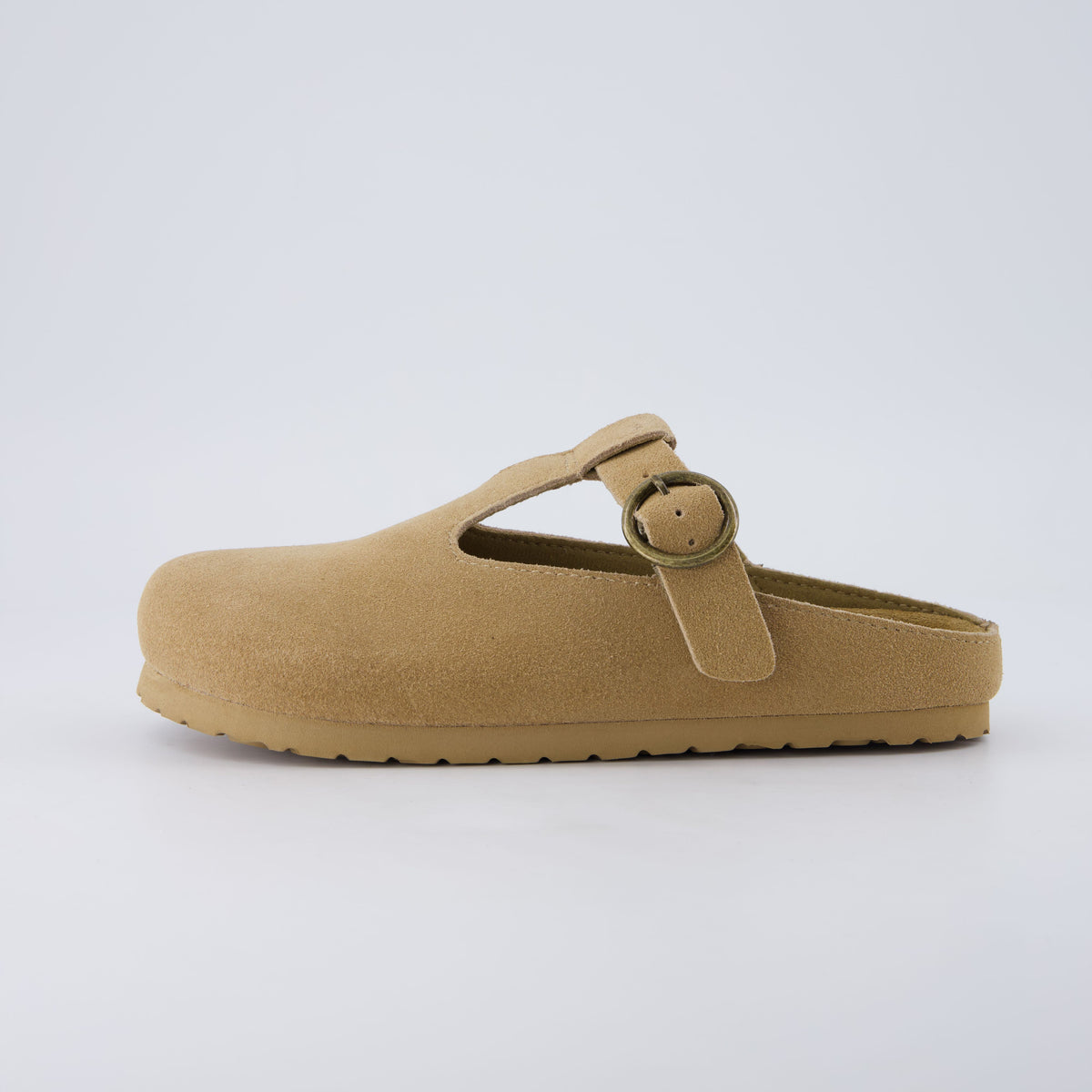 Heddy Suede Kids Clogs Sand Medium