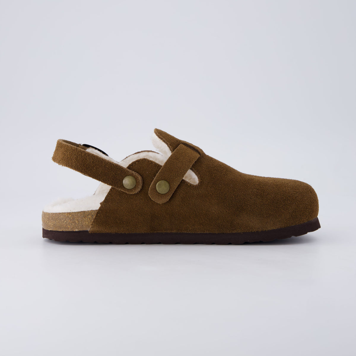 Hello Kids Suede Clogs Brown Fur Medium