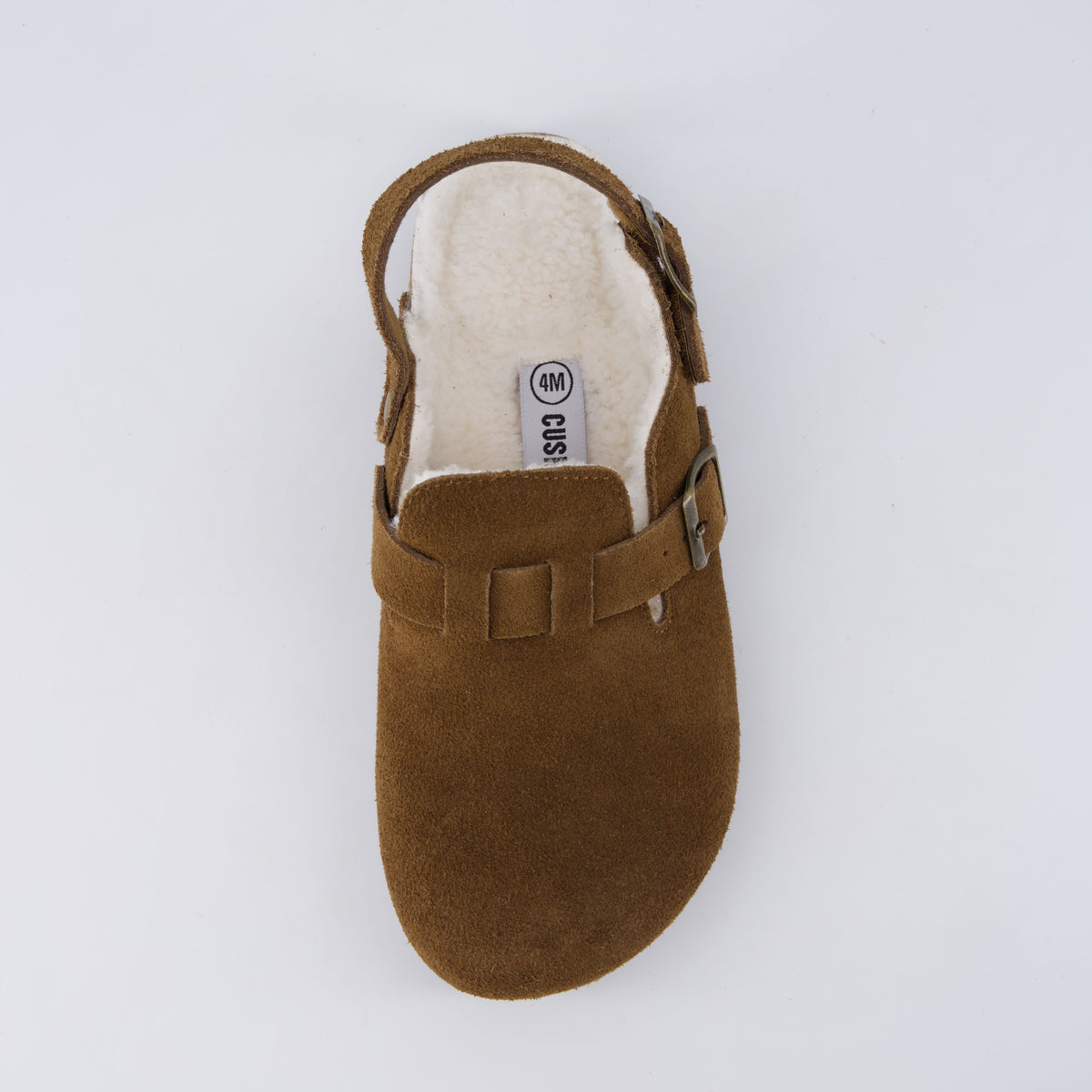 Hello Kids Suede Clogs Brown Fur Medium