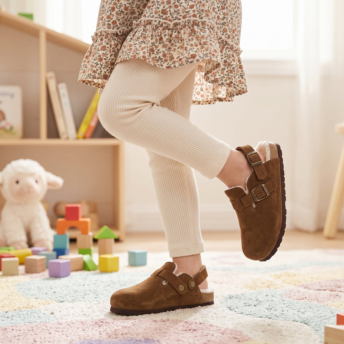 Hello Kids Suede Clogs