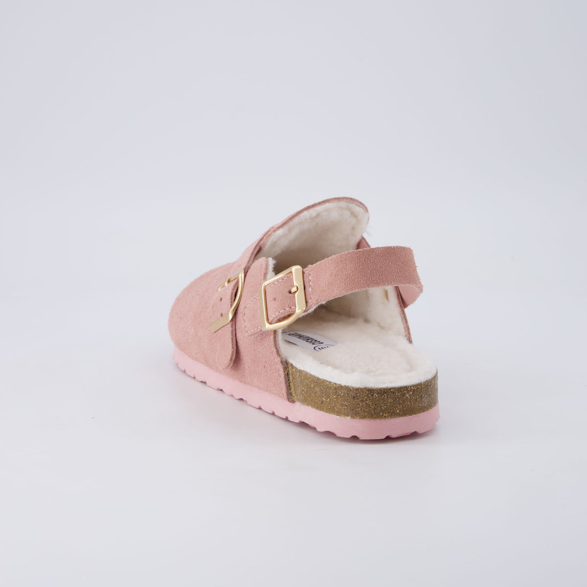 Hello Kids Suede Clogs Pink Fur Medium