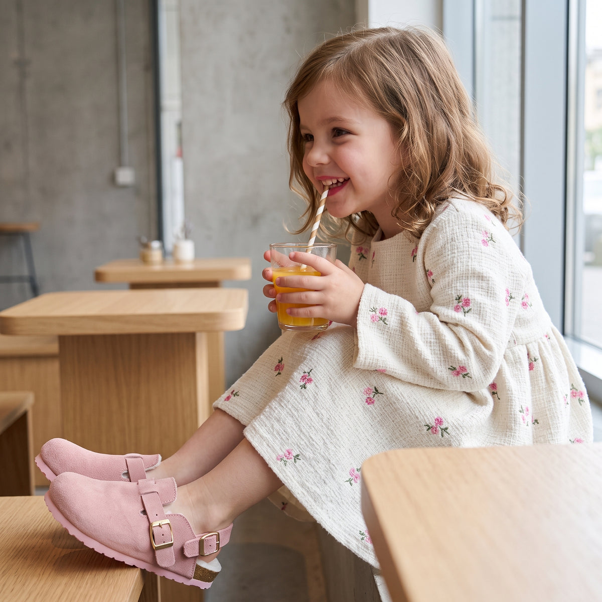 Hello Kids Suede Clogs