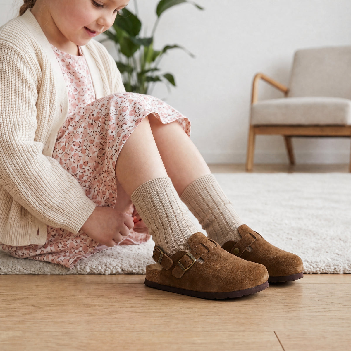 Hello Kids Suede Clogs