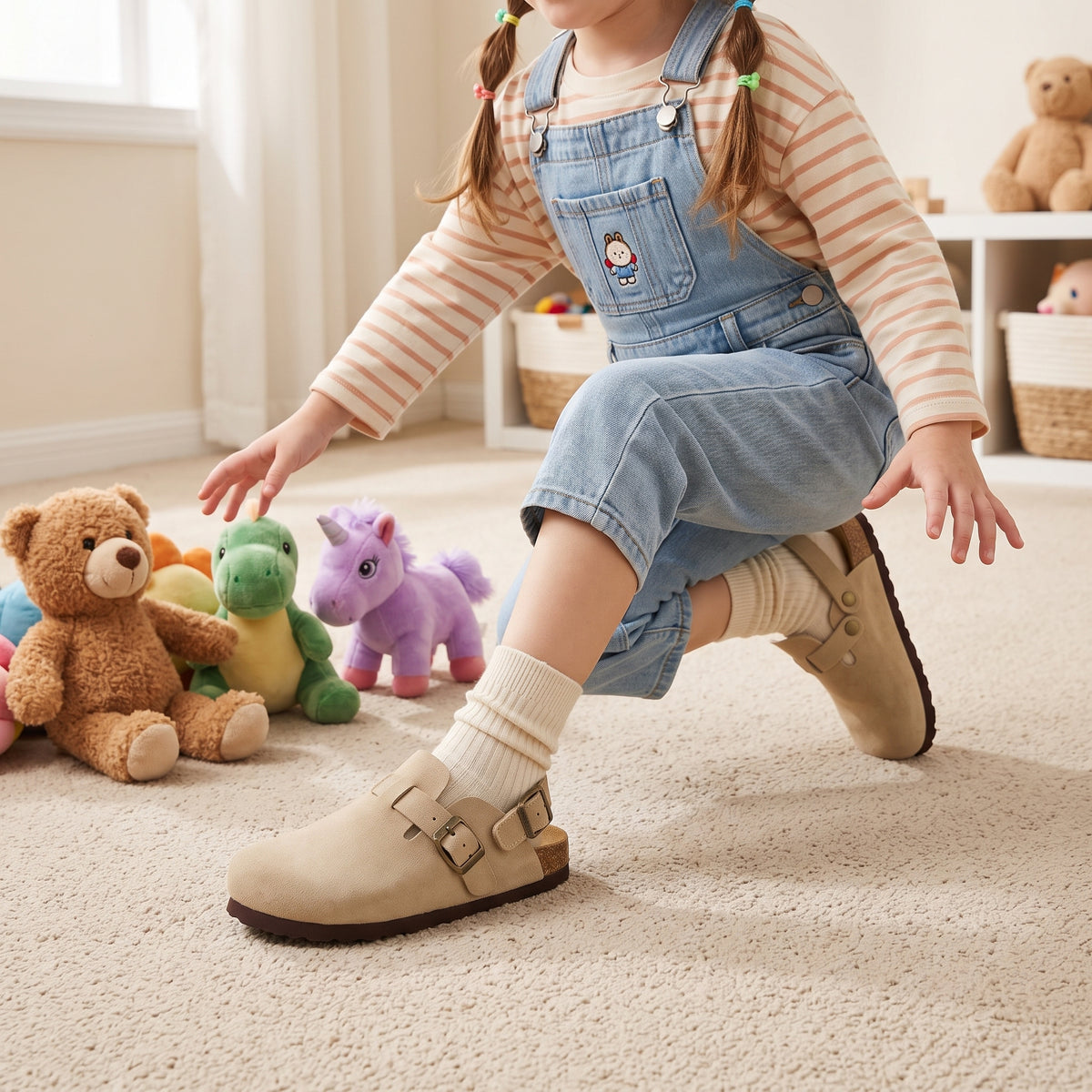 Hello Kids Suede Clogs