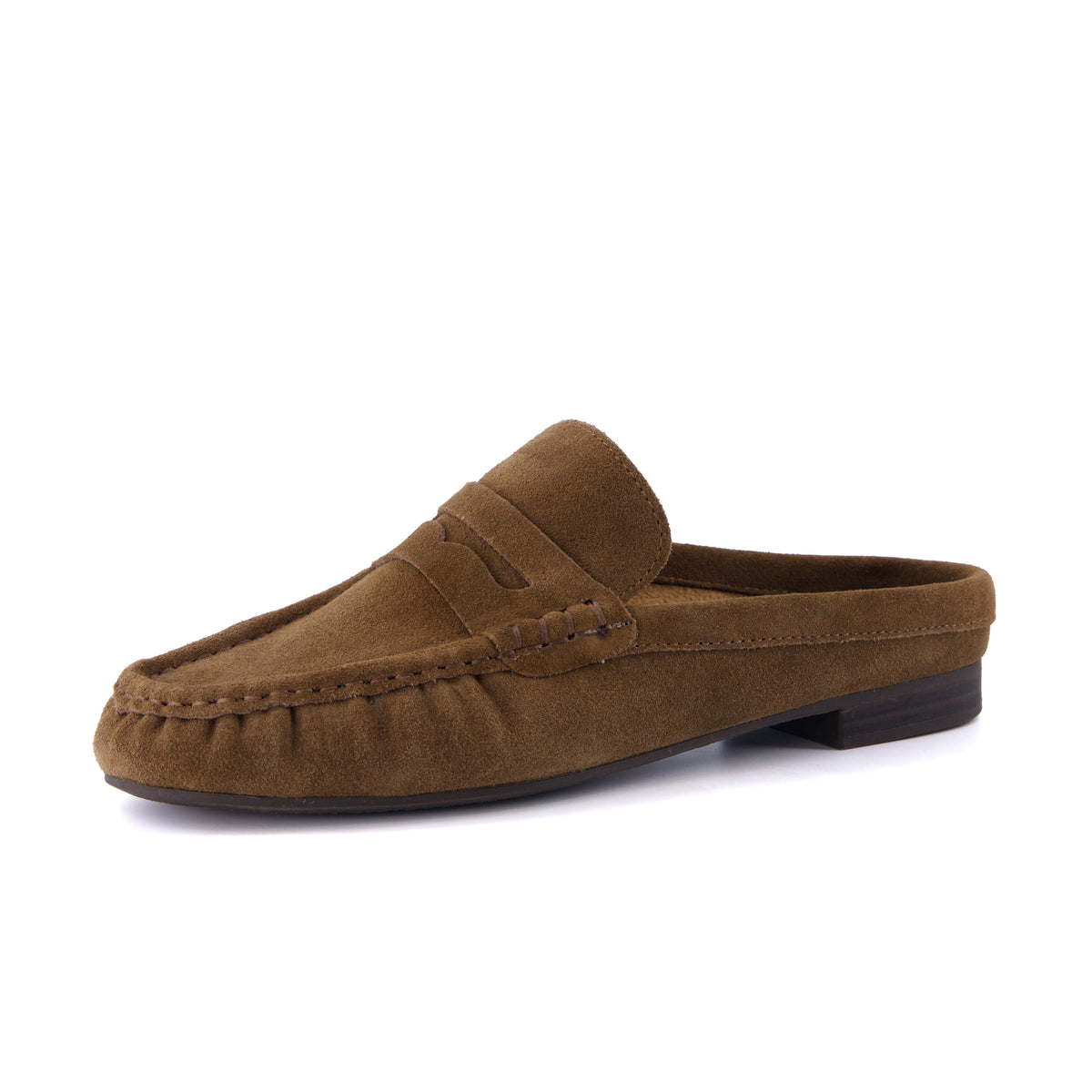 Heritage Suede Loafer Mules Brown Medium