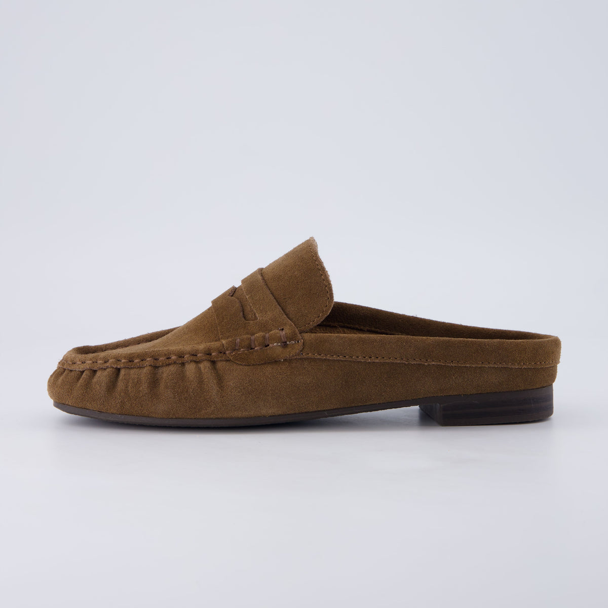 Heritage Suede Loafer Mules Brown Medium