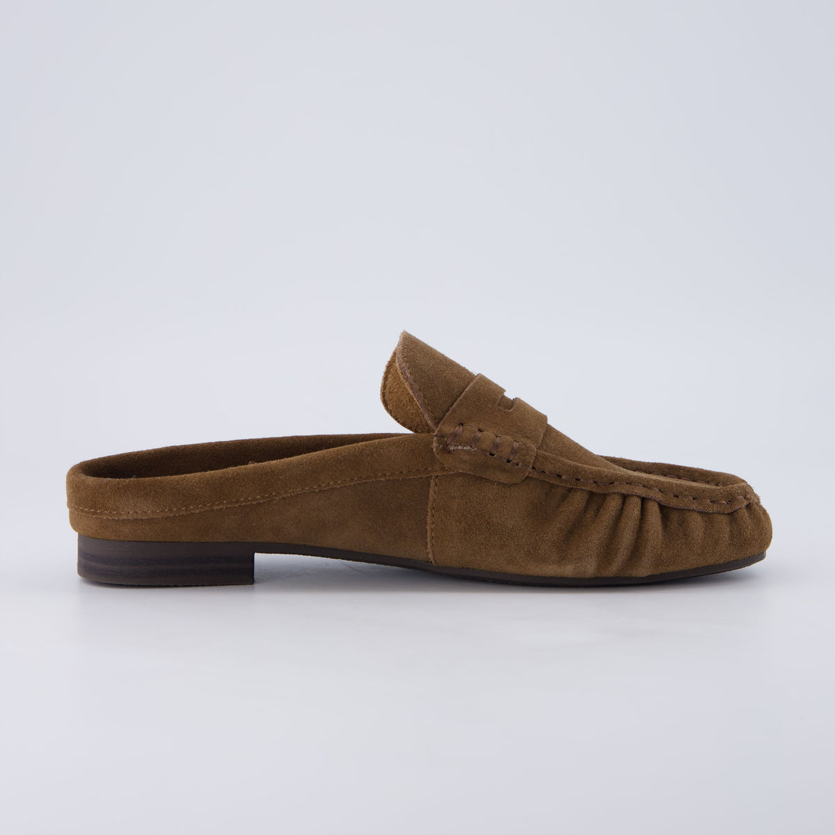 Heritage Suede Loafer Mules Brown Medium