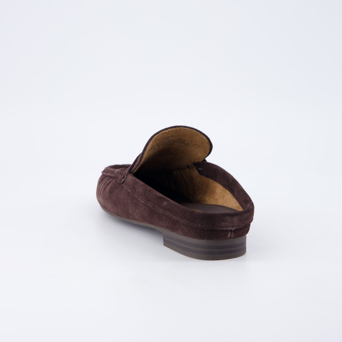 Heritage Suede Loafer Mules Chocolate Medium