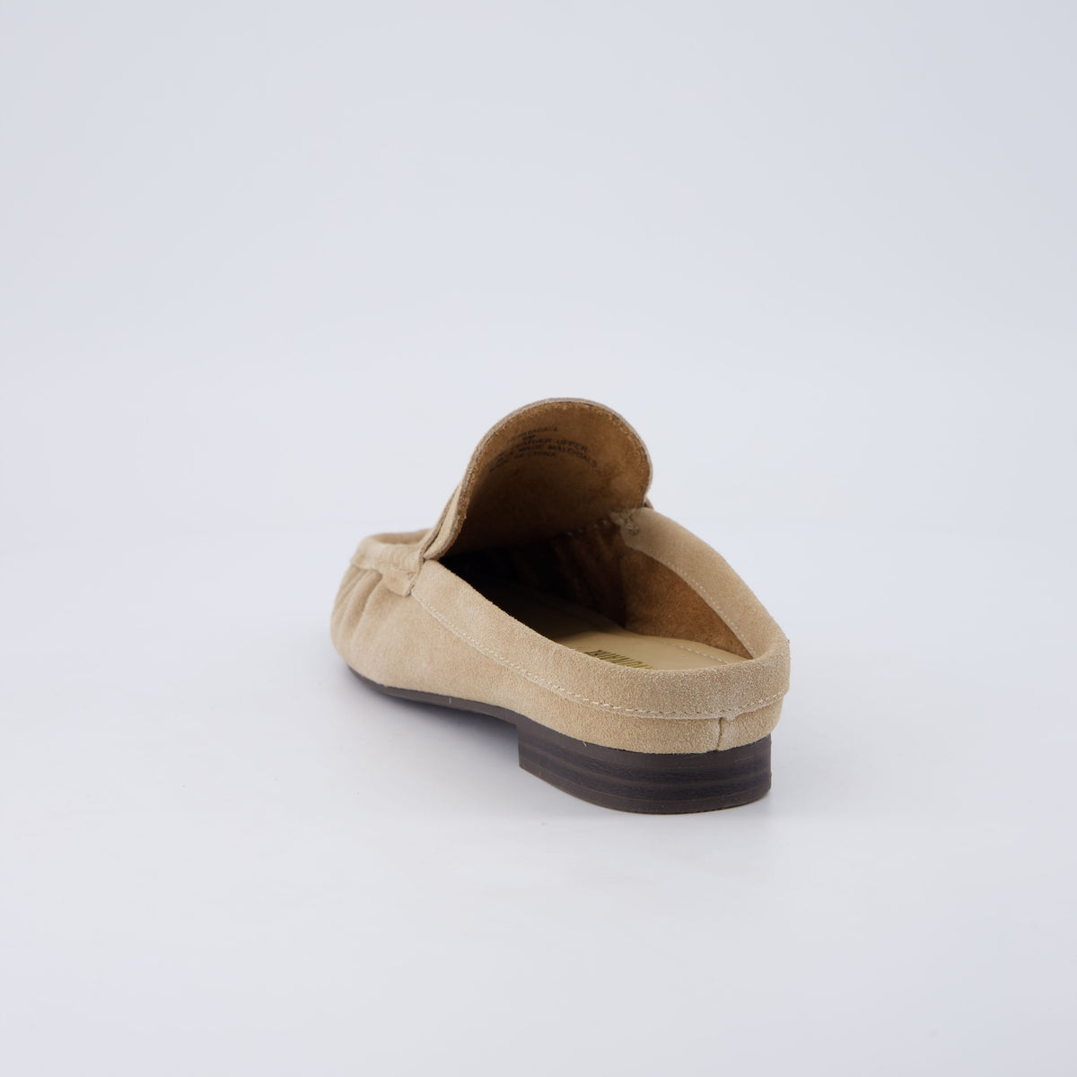 Heritage Suede Loafer Mules Sand Medium