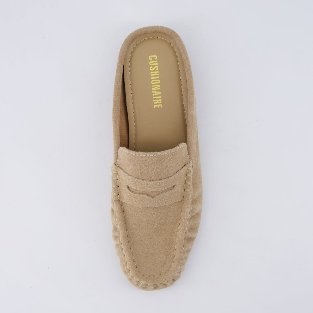 Heritage Suede Loafer Mules Sand Medium