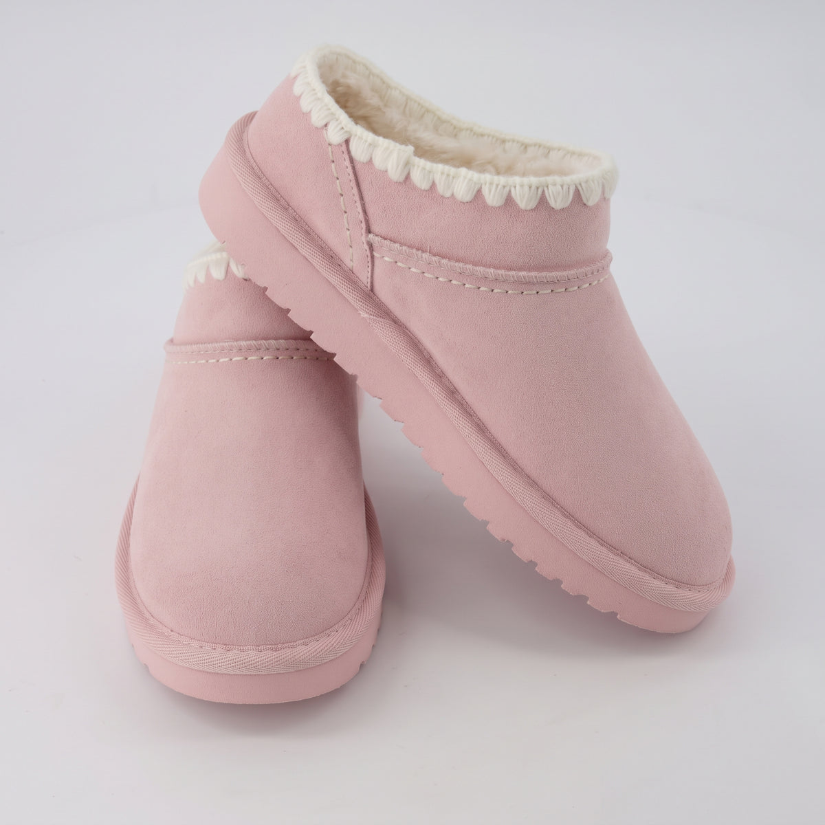 Hilo 3 Leather Kids Slippers Pink Embroidered Medium