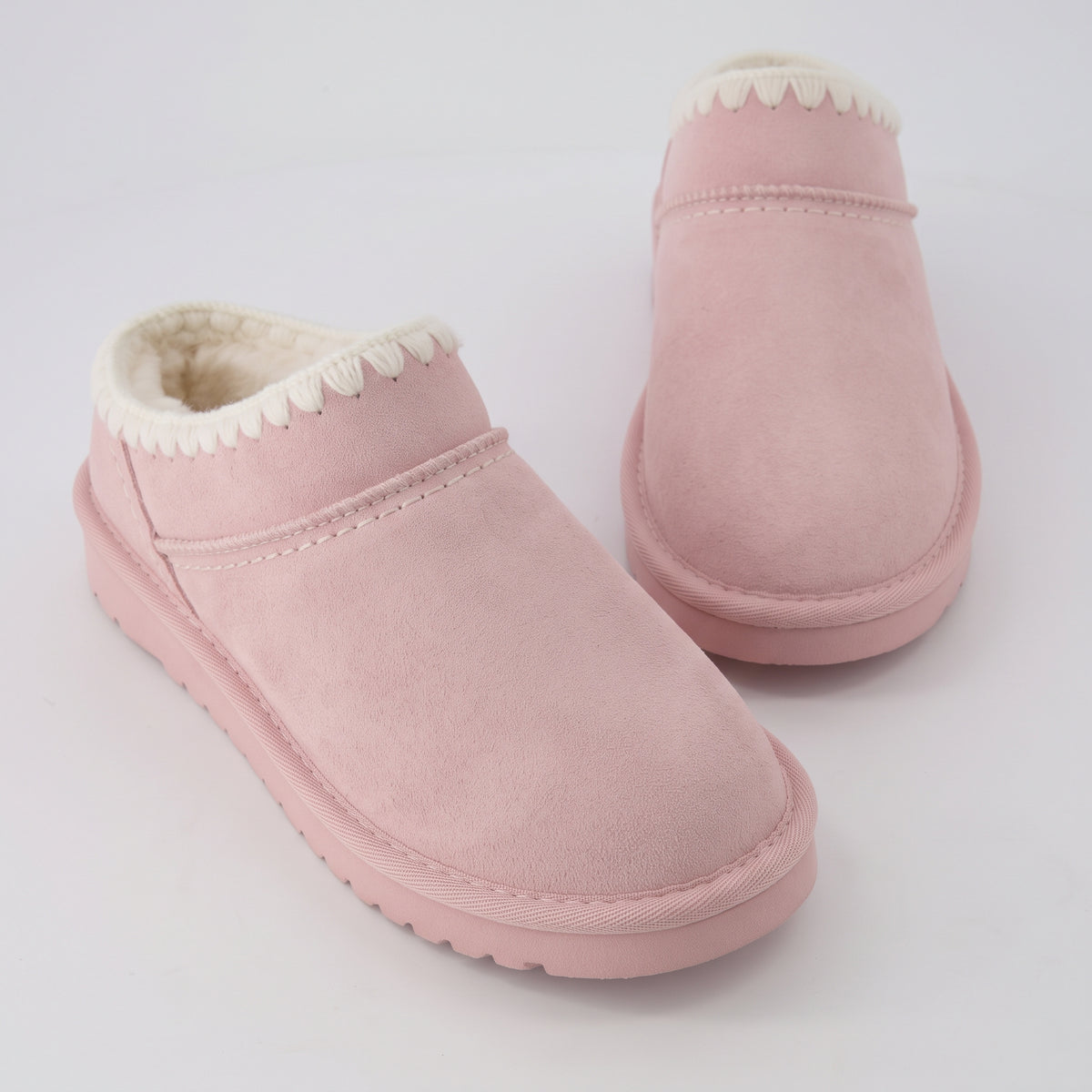 Hilo 3 Leather Kids Slippers Pink Embroidered Medium