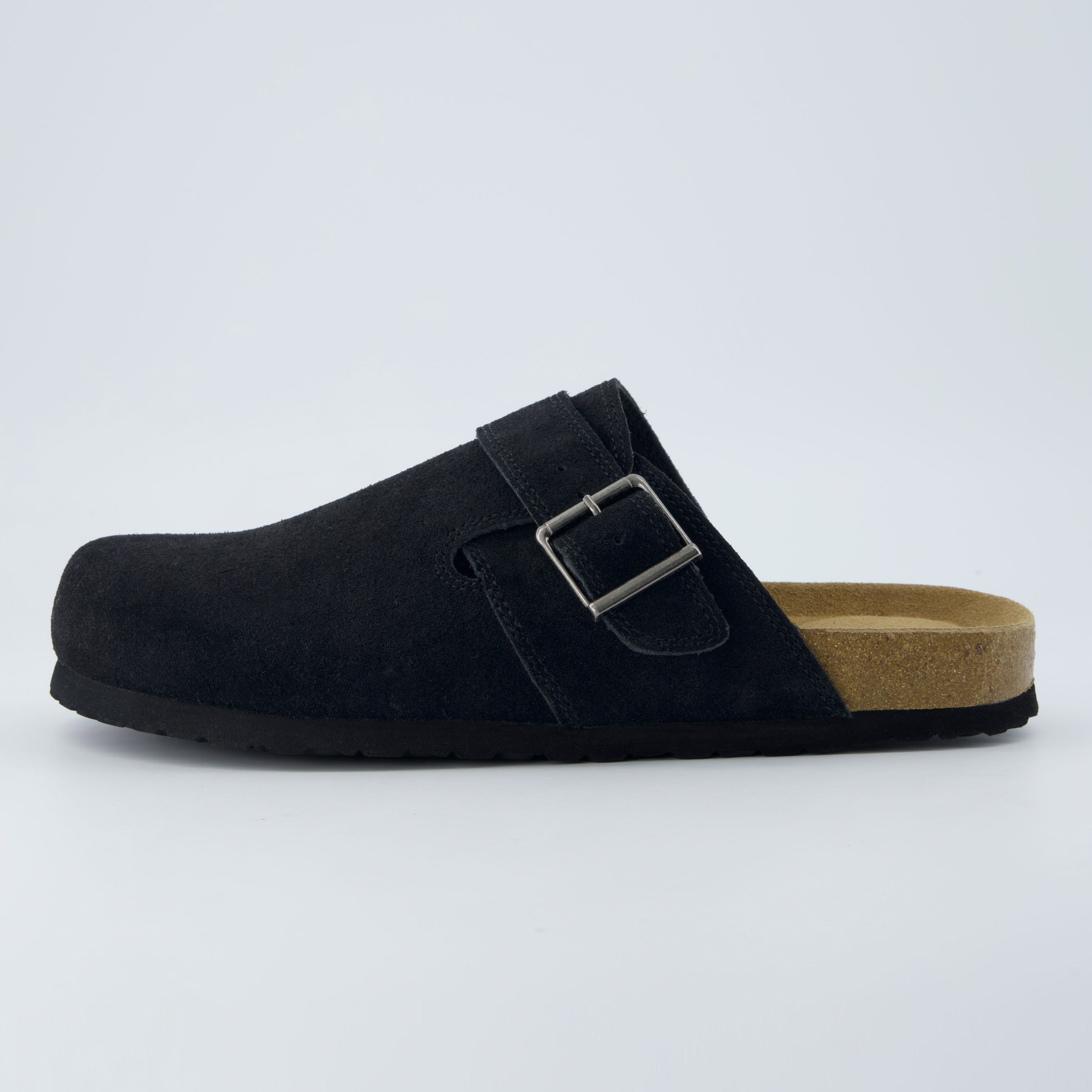 Hugo Genuine Suede Clogs Black Medium