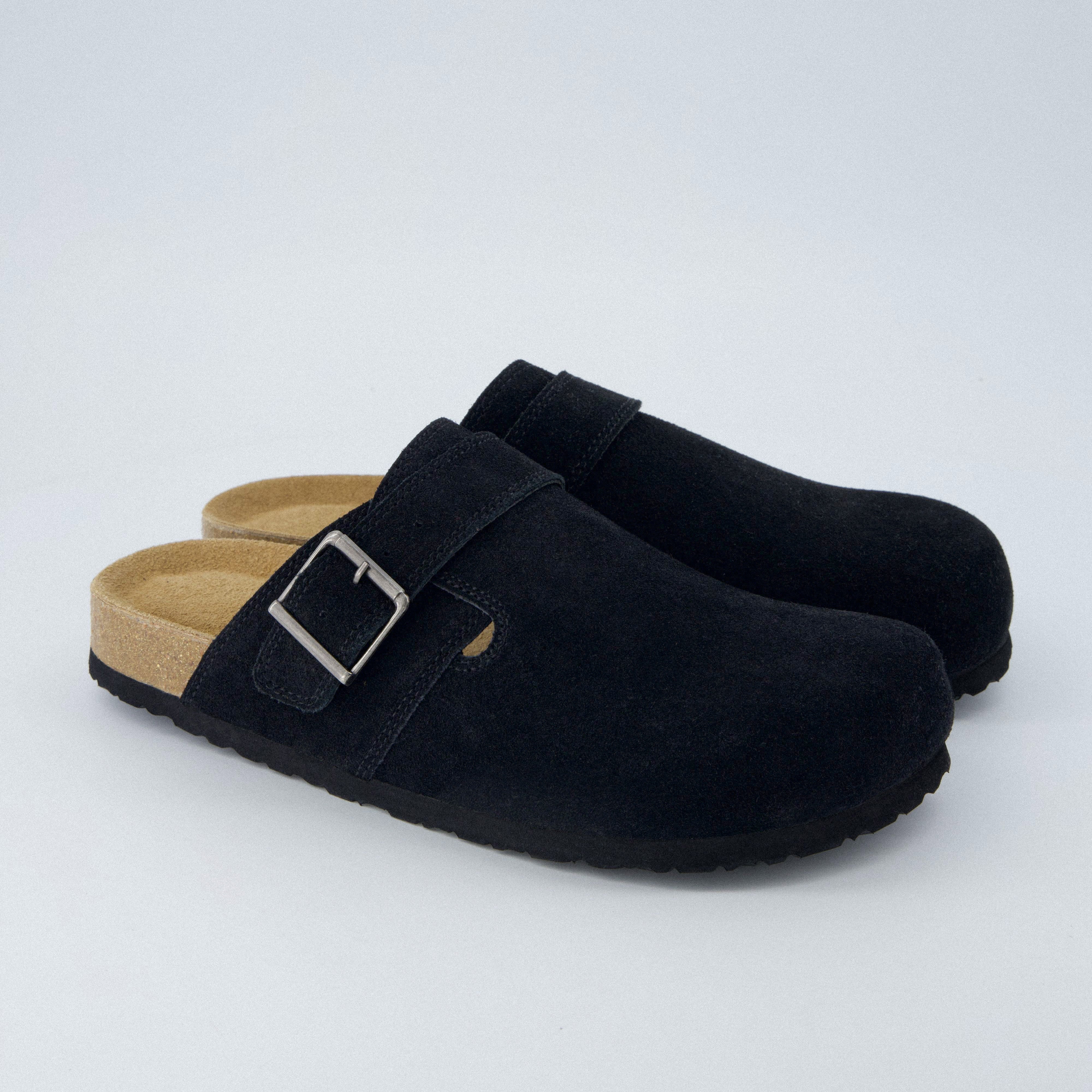 Hugo Genuine Suede Clogs Black Medium